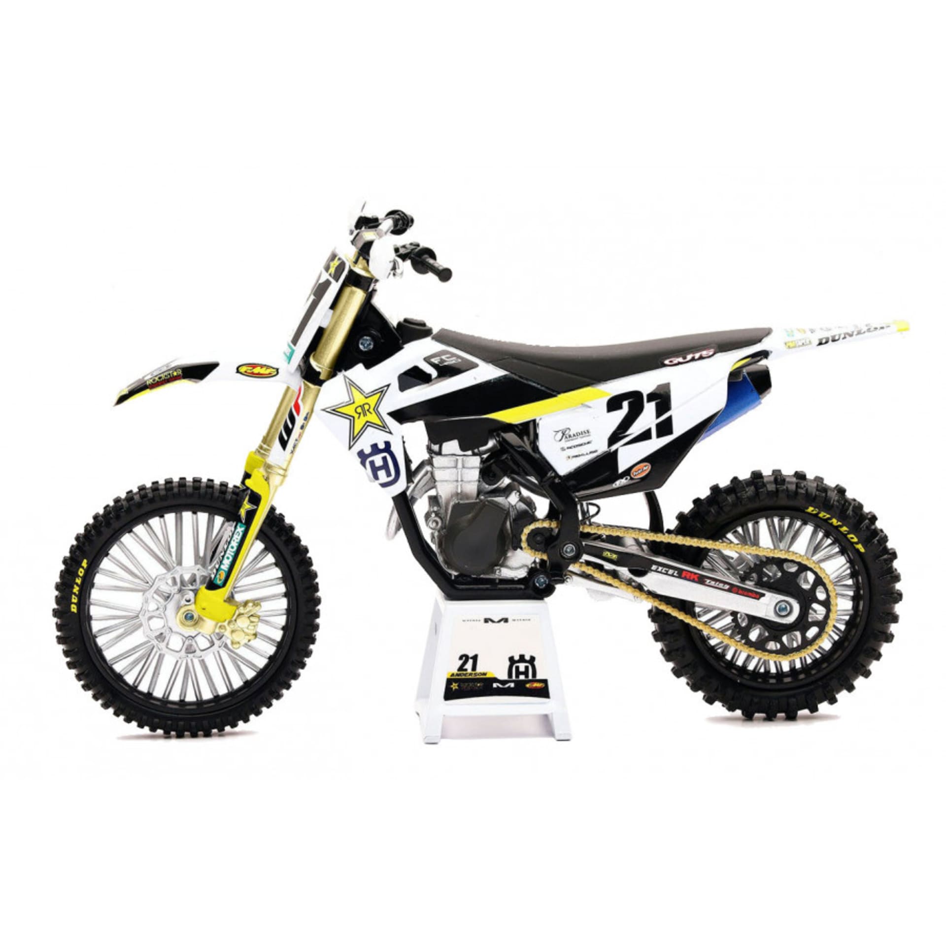Rockstar Energy HUSQVARNA FC450 Jason Anderson 1:12 toy autocrosser - New-Ray - Motocross Parts