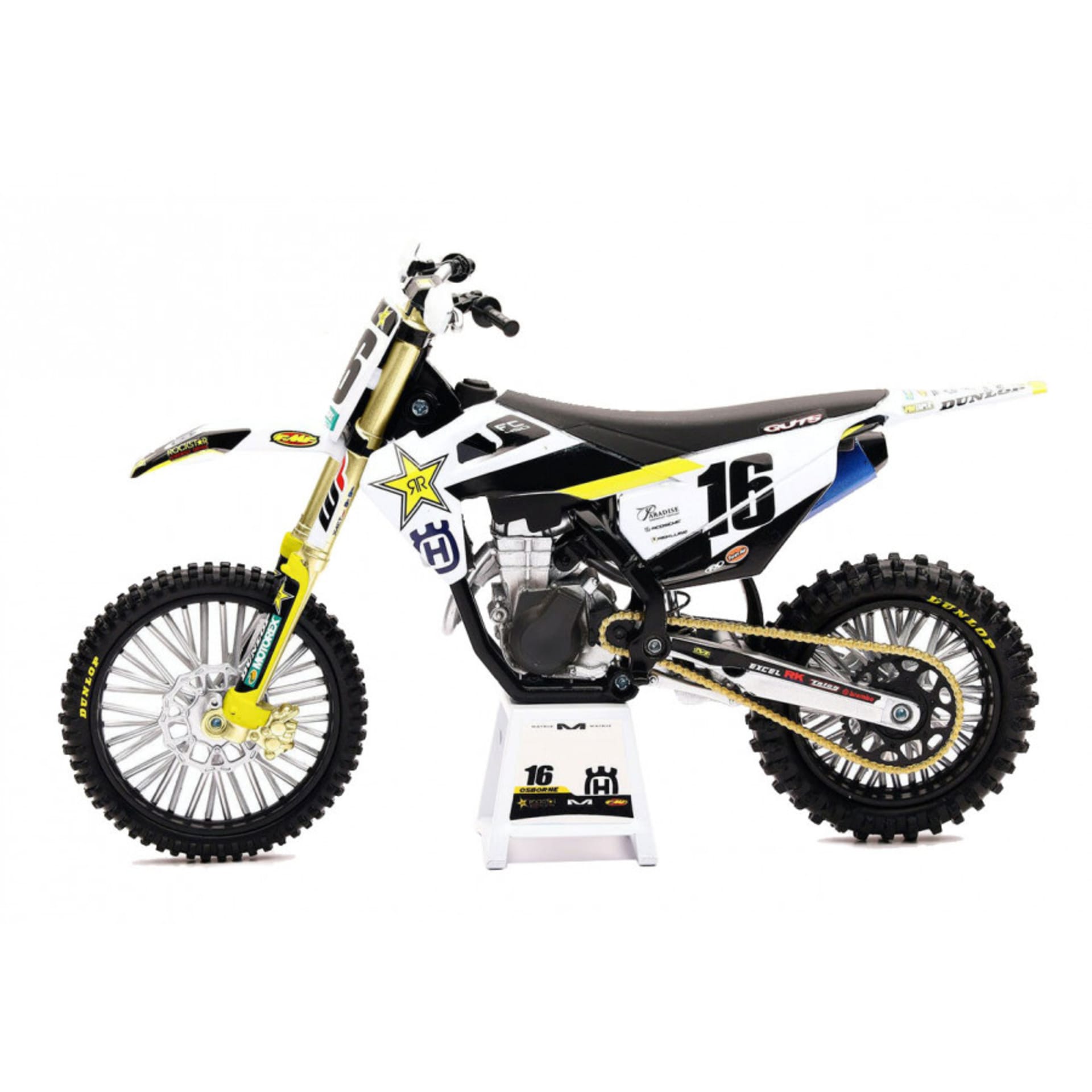 Rockstar Energy HUSQVARNA FC450 Zach Osborne 1:12 leksakscrosser - New-Ray