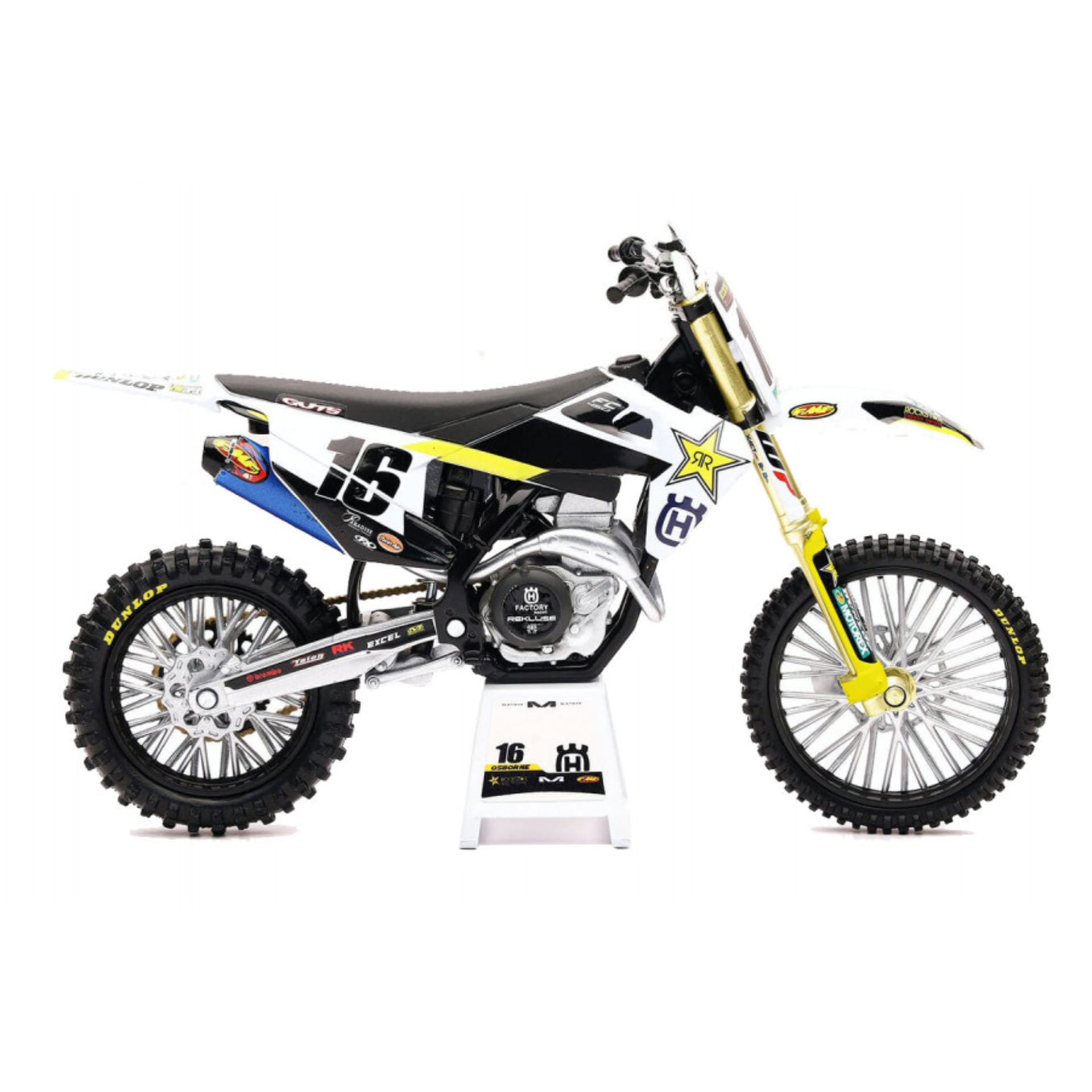 Rockstar Energy HUSQVARNA FC450 Zach Osborne 1:12 leksakscrosser - New-Ray