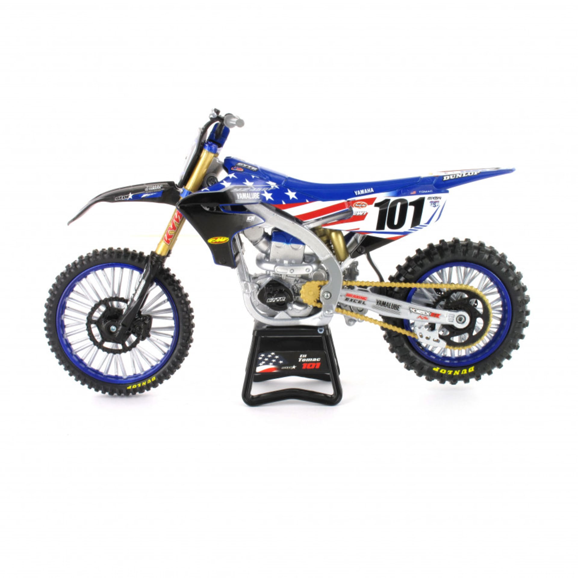 Yamaha YZ450F Motocross des Nations Eli Tomac #101 1:12 toy dirt bike - New-Ray - Motocross Parts