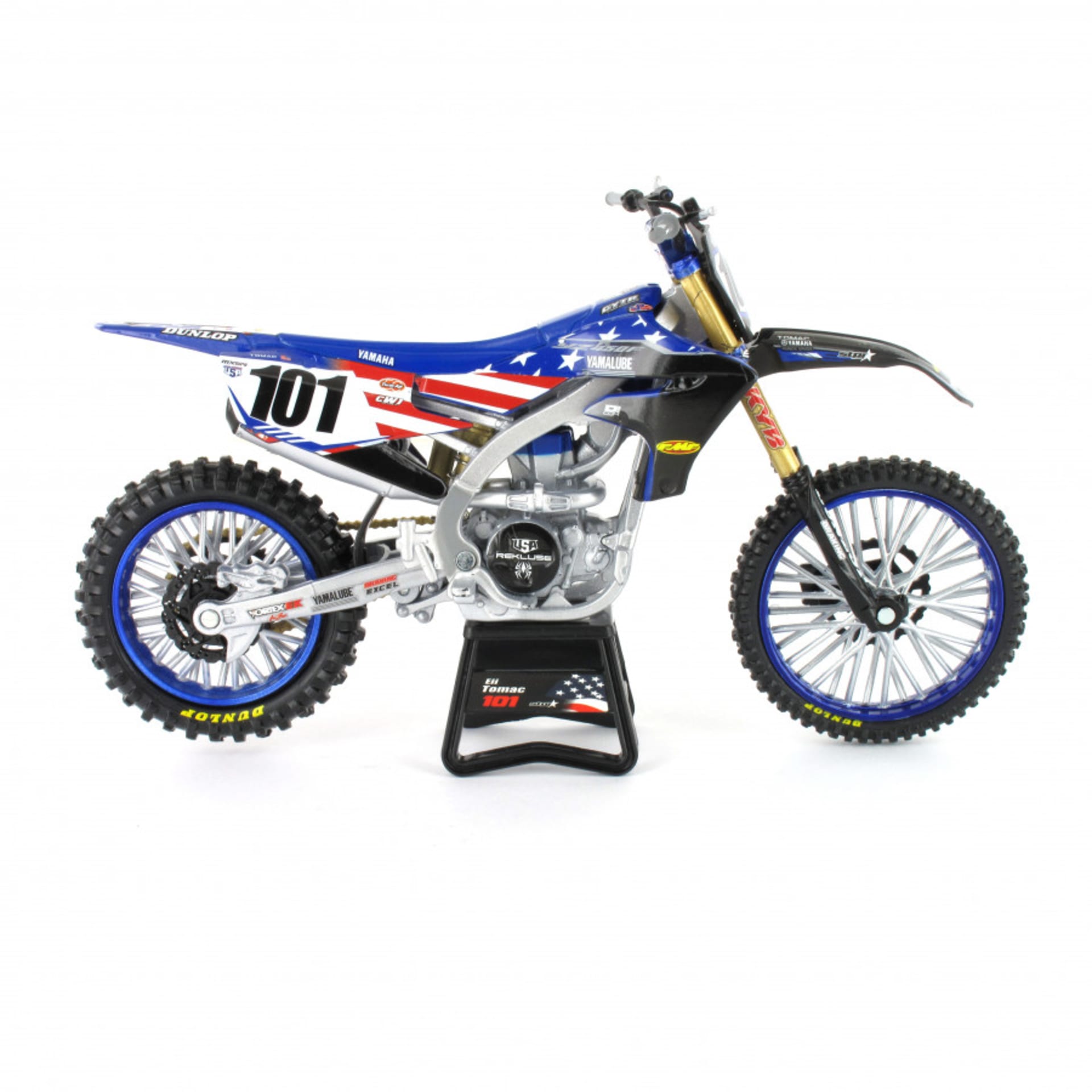Yamaha YZ450F Motocross of Nations Eli Tomac #101 1:12 Spielzeug-Dirtbike - New-Ray