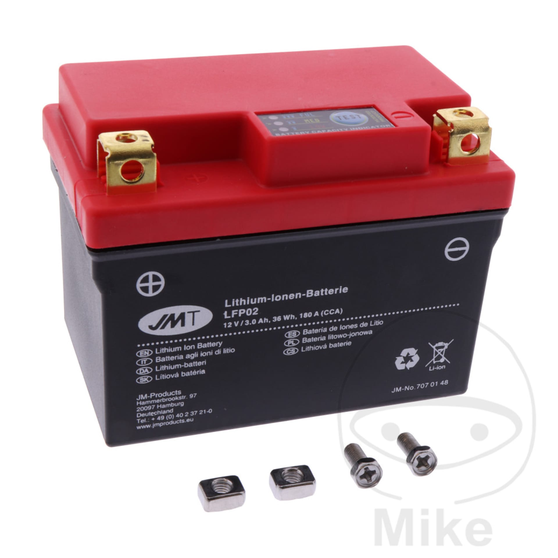 JMT Lithium-ion battery LFP02 - YZ250F/450F - JMT - Motocross Parts