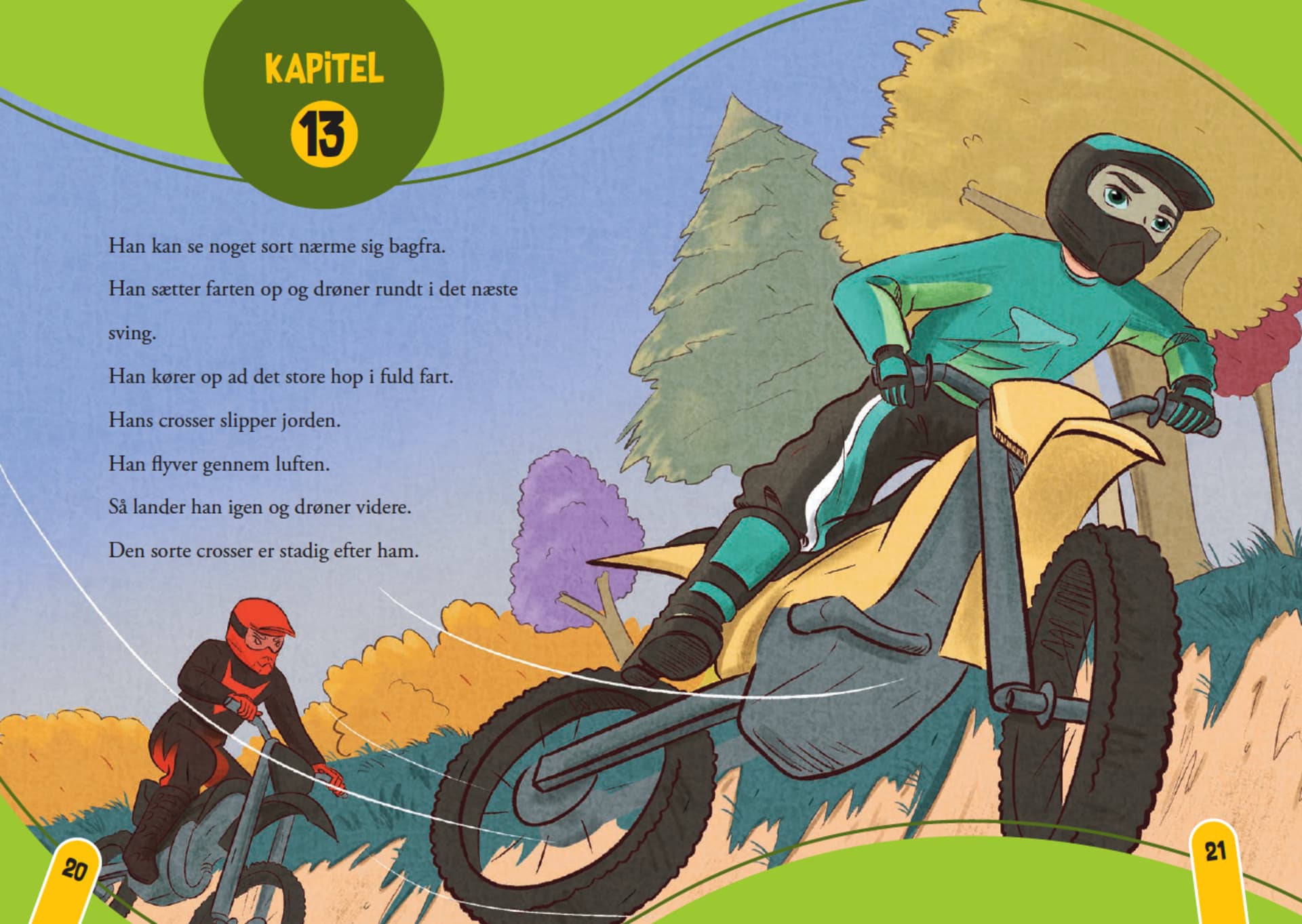 Calle 3 - Calle kör en motocrosstävling