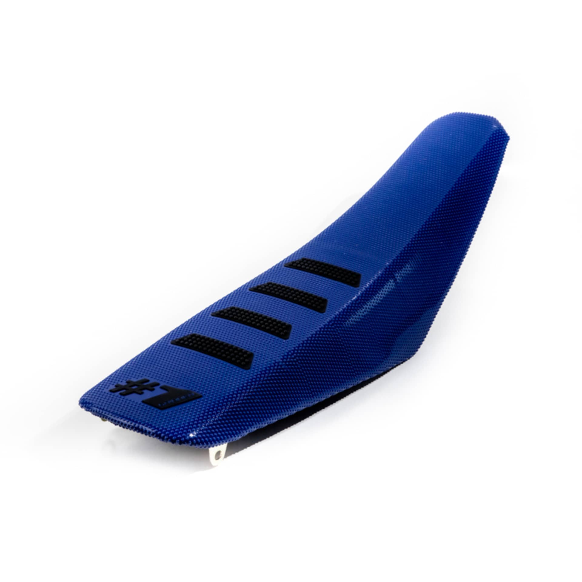 Housse de selle ONEGRIPPER - À nervures - Bleu/Noir - OneGripper - Motocross Parts