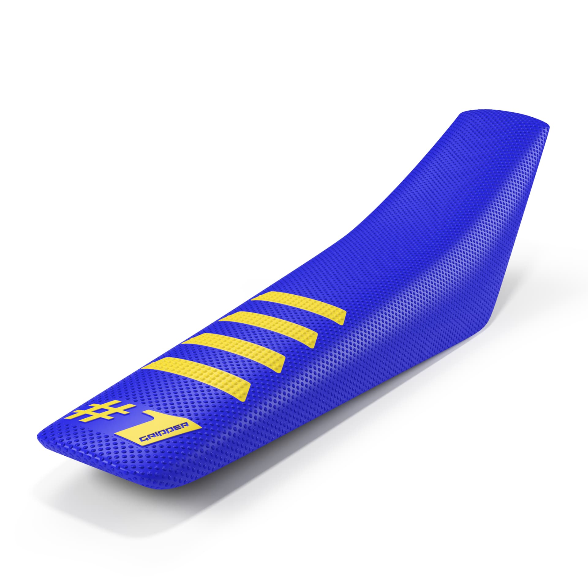 Housse de siège ONEGRIPPER - À nervures - Bleu/Jaune - OneGripper - Motocross Parts