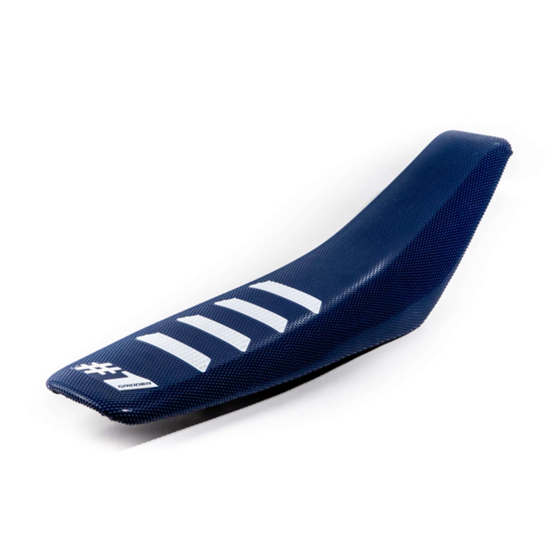 ONEGRIPPER Sædebetræk – RIBBET – Mørkeblå/hvid - OneGripper - Motocross Parts