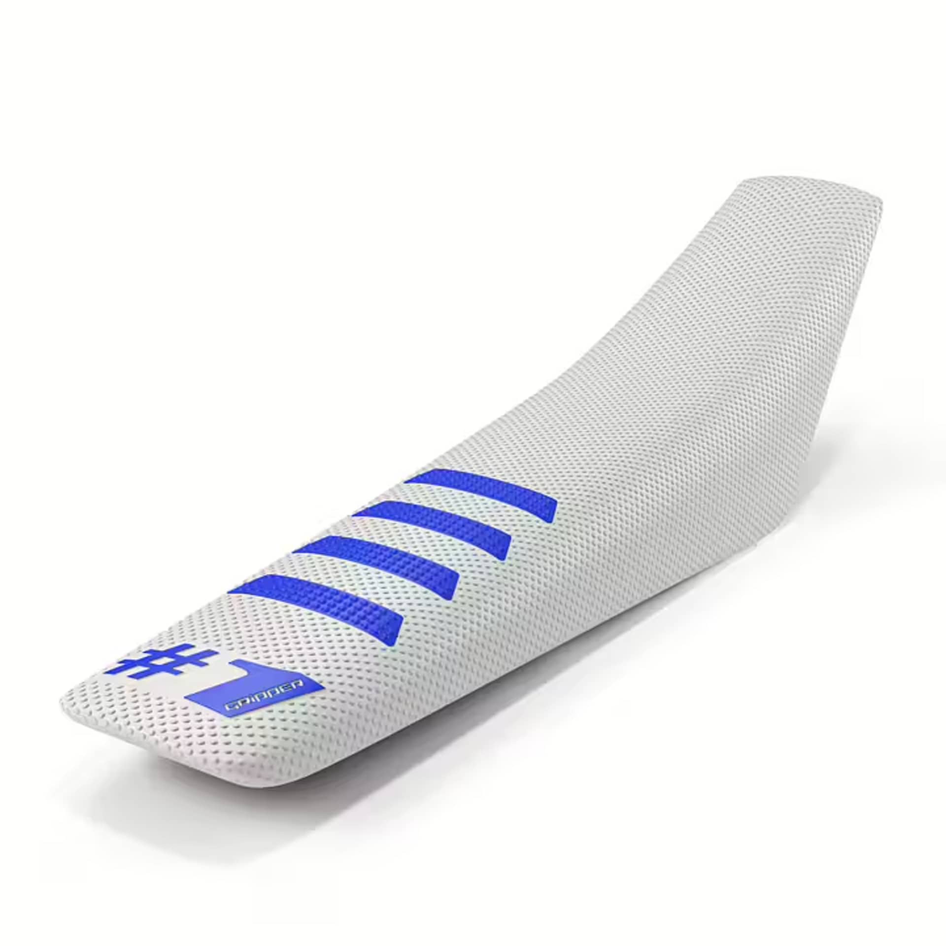 ONEGRIPPER-sätesöverdrag – RIBBAD – Vit/Blå - OneGripper