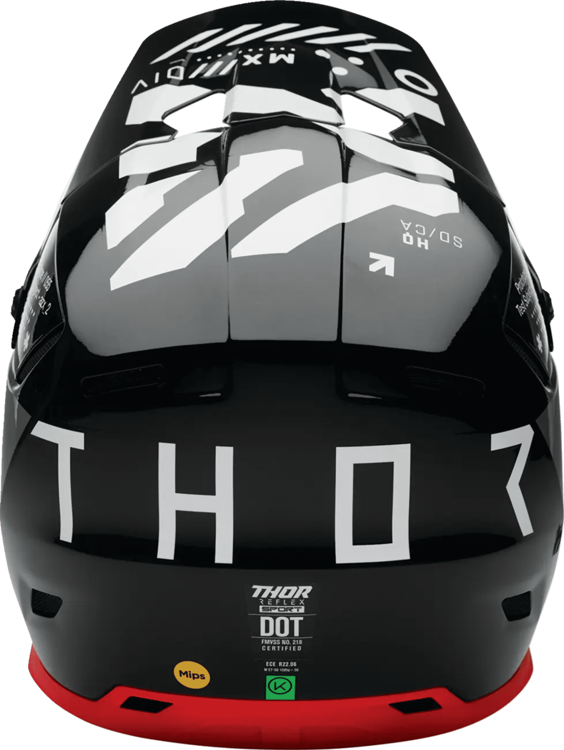 Thor Reflex Sport Strike MIPS hjelm - Sort/Rød - Thor
