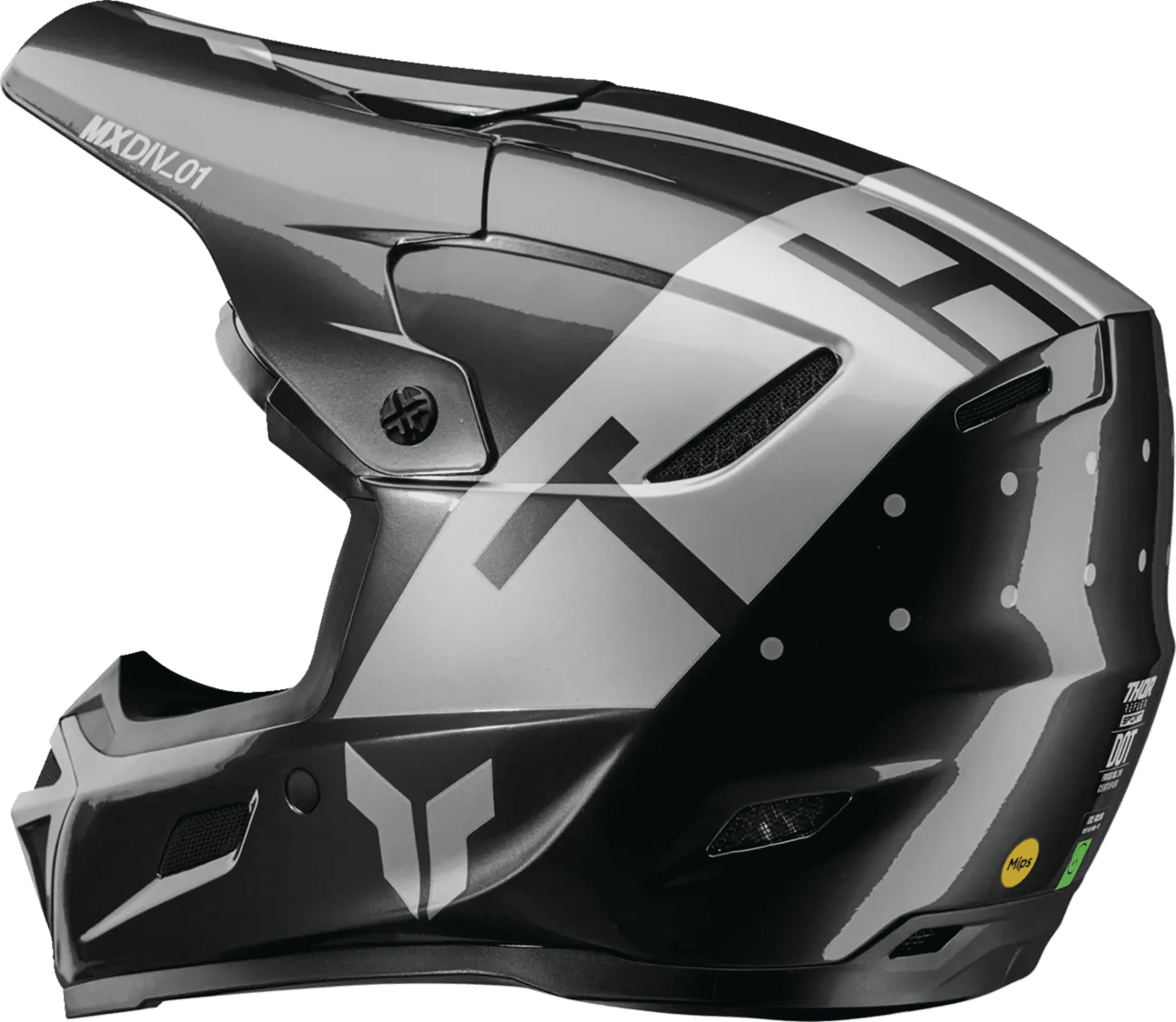 Thor Reflex Sport Rogue MIPS Helm - Holzkohle/Silber - Thor