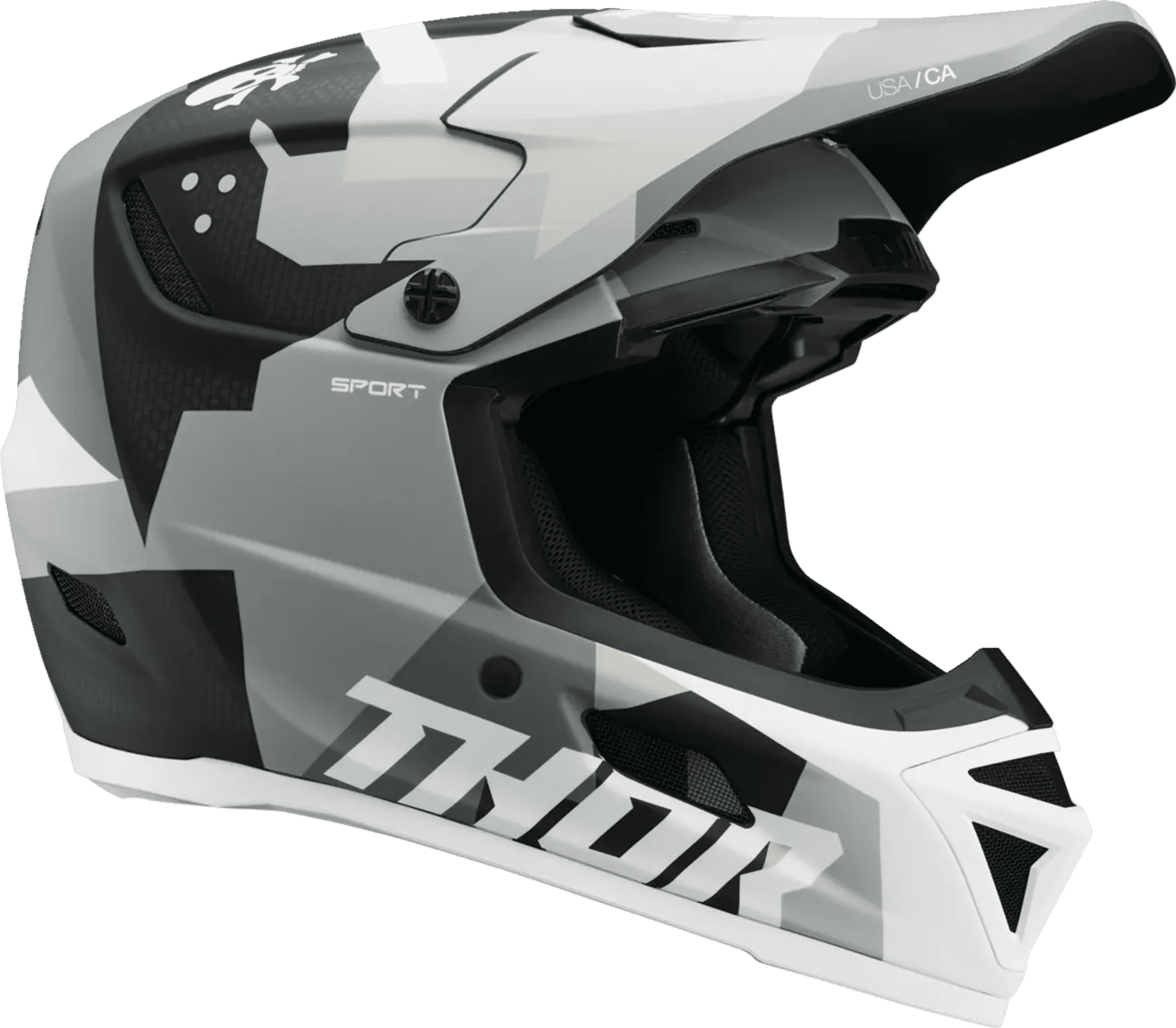 Thor Reflex Sport Carbon Brave MIPS Helmet - Gray/White