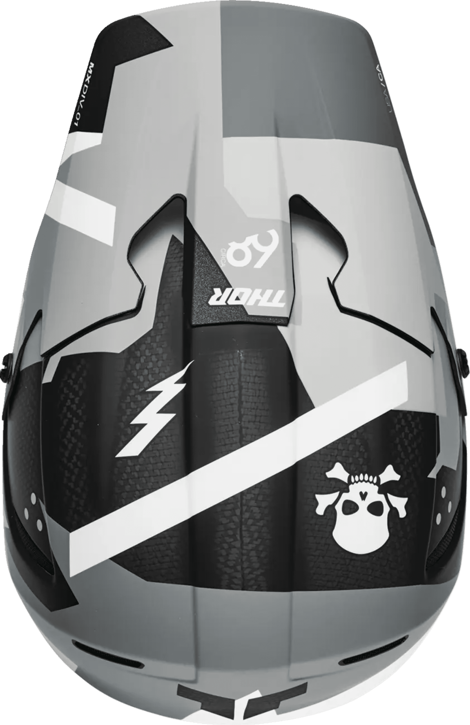 Thor Reflex Sport Carbon Brave MIPS Helmet - Gray/White - Thor