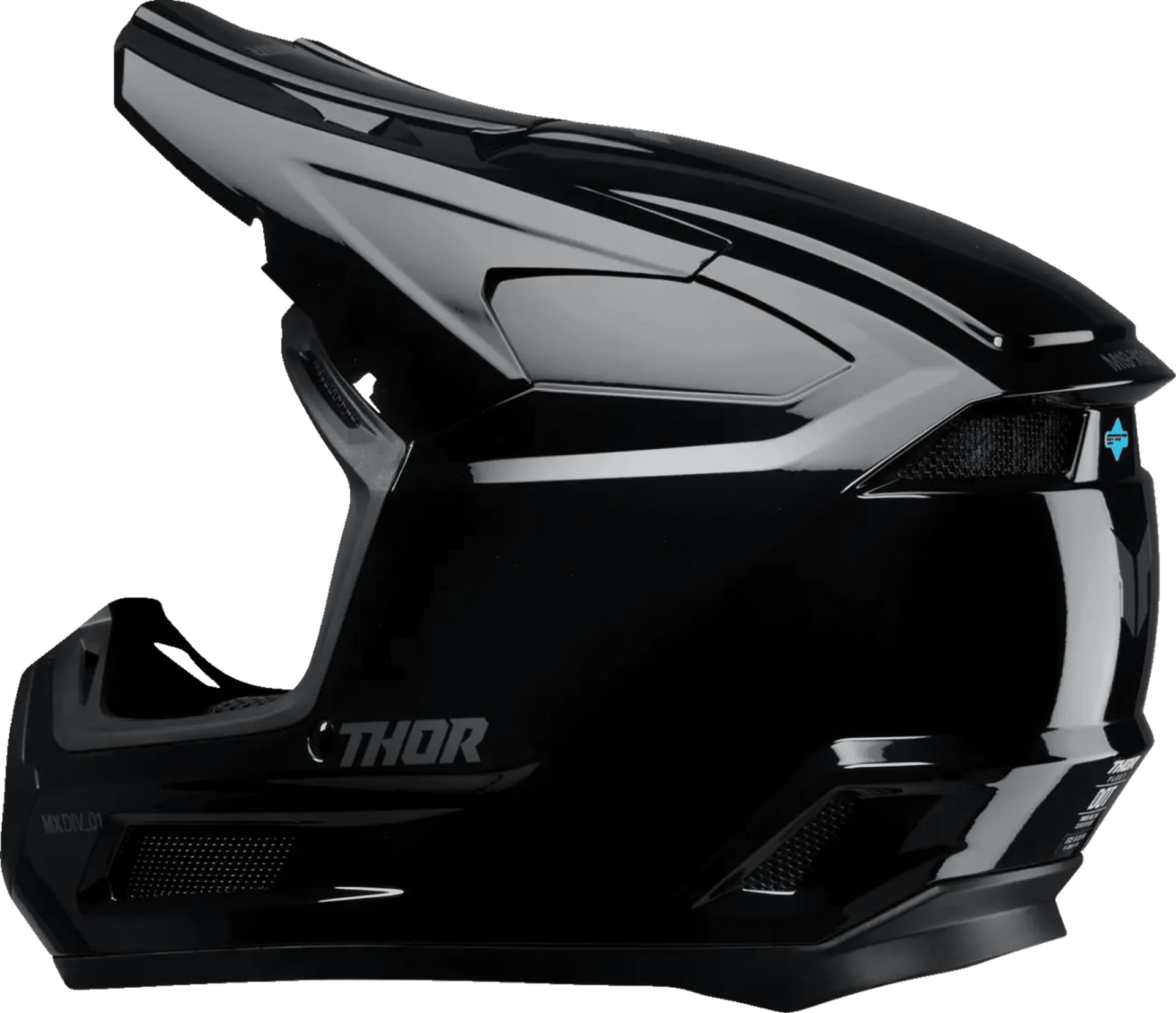 Thor Youth Fleet Blackout Hjälm - Glans - Thor