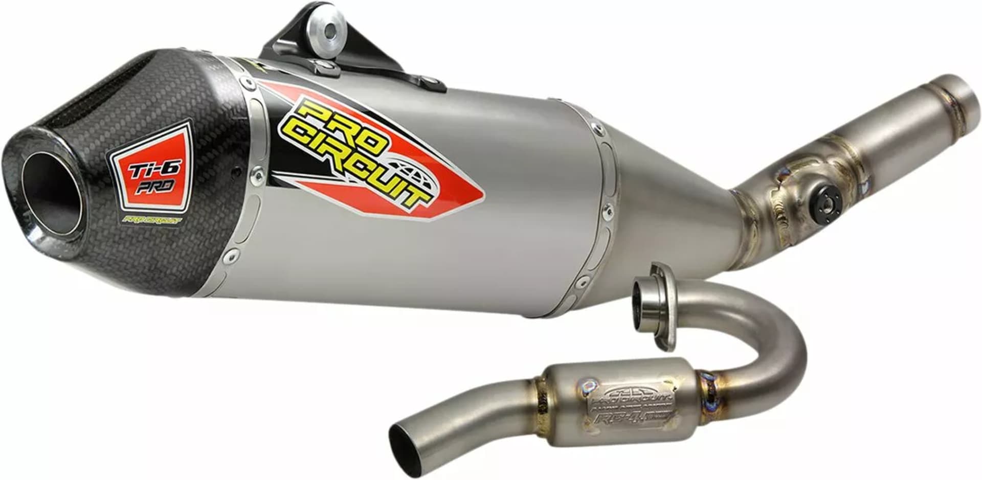 Pro Circuit Ti-6 Pro Exhaust System EXHST TI6PROW/CF KX250&# Kawasaki 2021-2024 - Pro Circuit