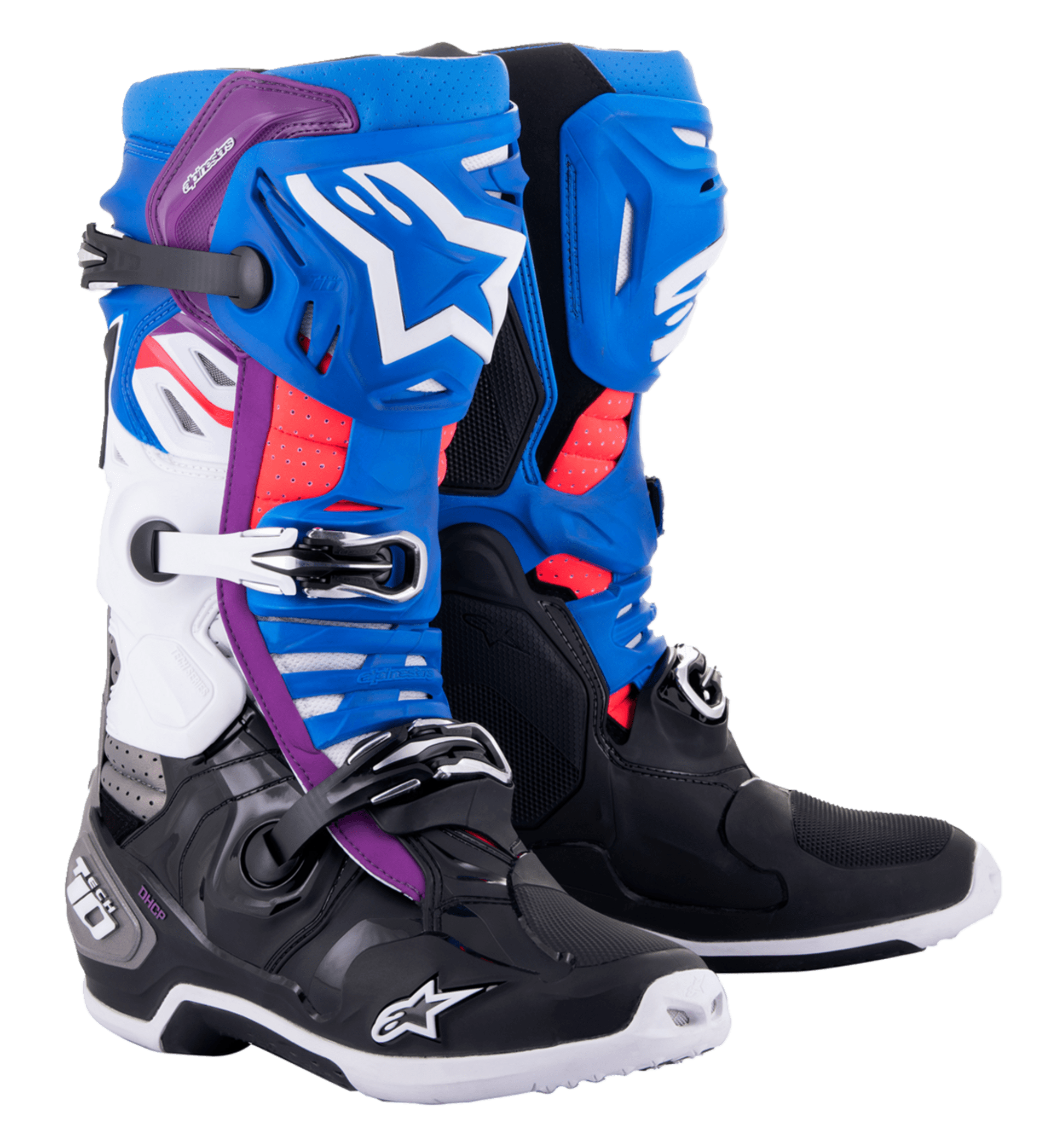 Alpinestars Boot Tech 10 Supervented Blue/Blue/Pink/White - Alpinestars - Motocross Parts