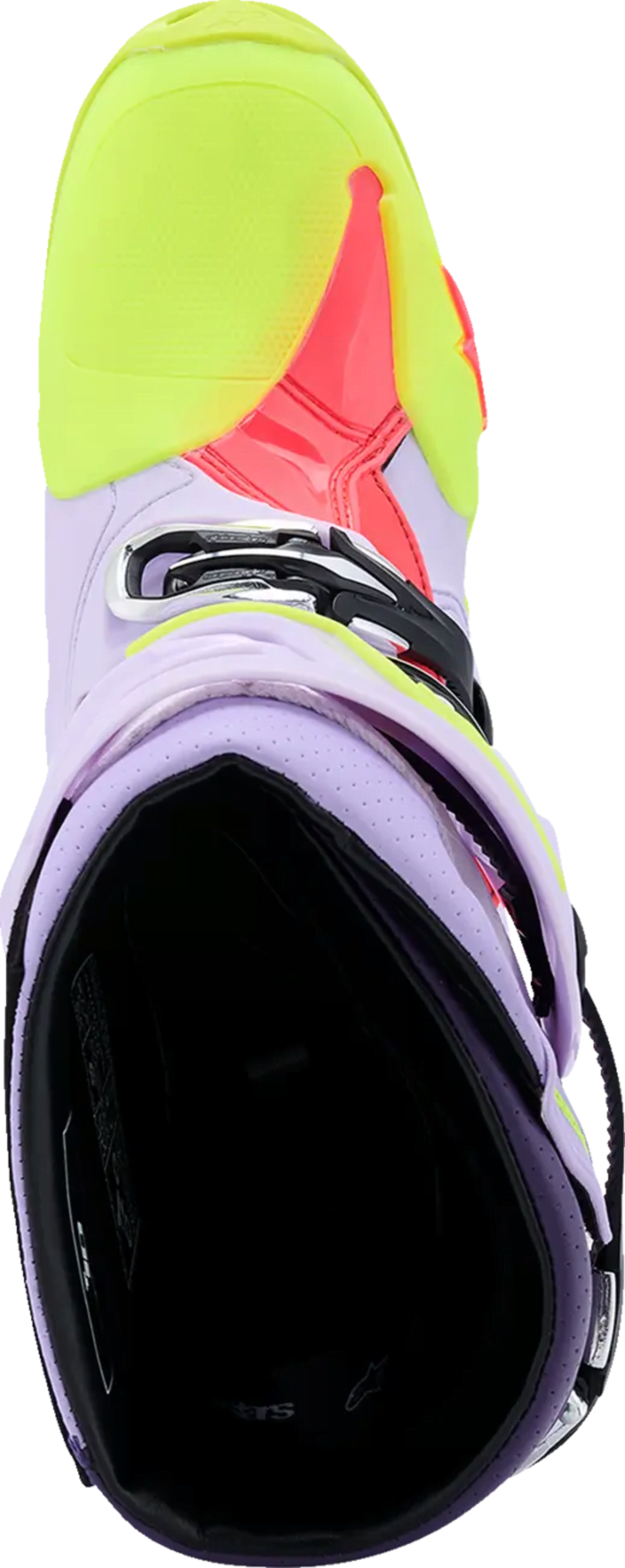 Alpinestars Tech 10 Supervented støvler - Lilla/gul/lyserød - Alpinestars