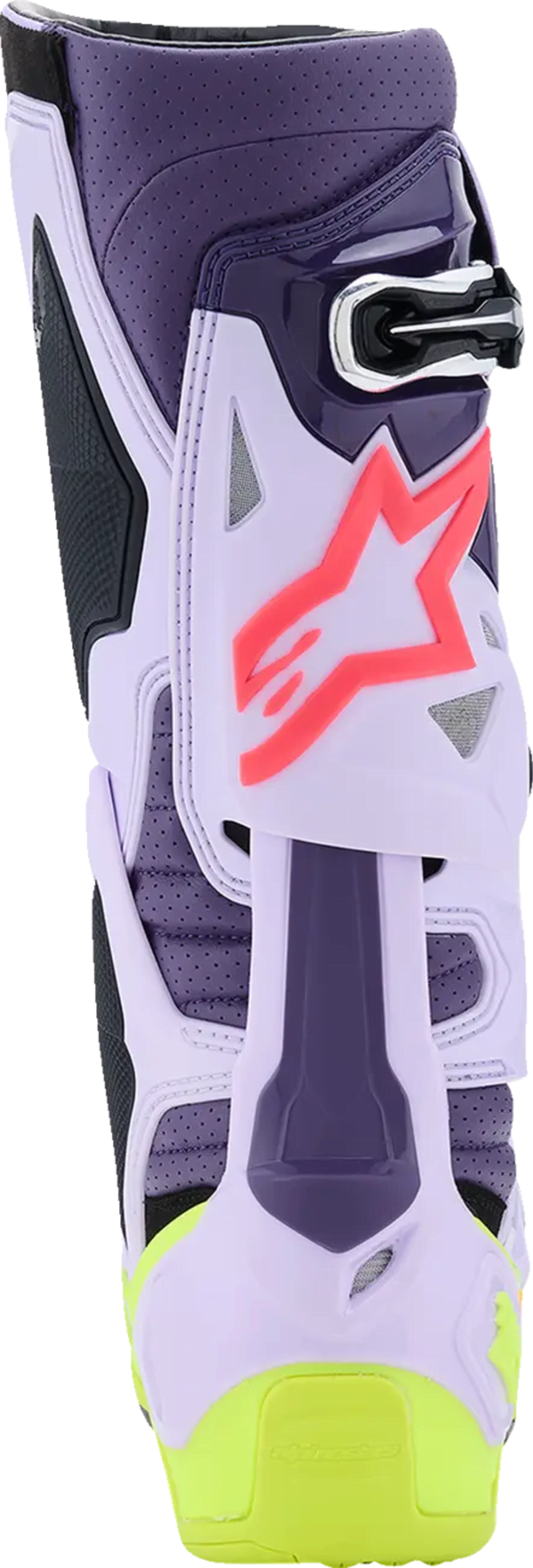 Alpinestars Tech 10 Supervented støvler - Lilla/gul/lyserød - Alpinestars