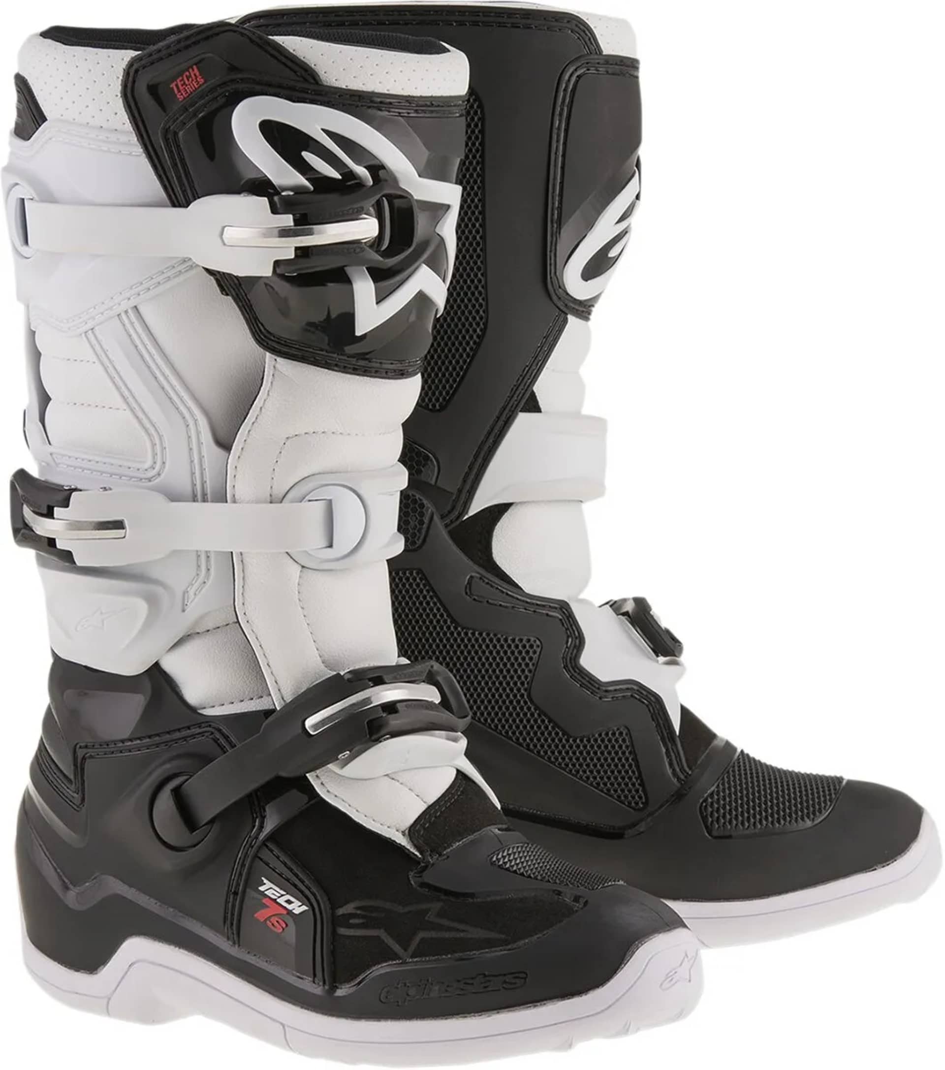 Alpinestars Youth Tech 7S støvler - Sort/Hvid - Alpinestars - Motocross Parts