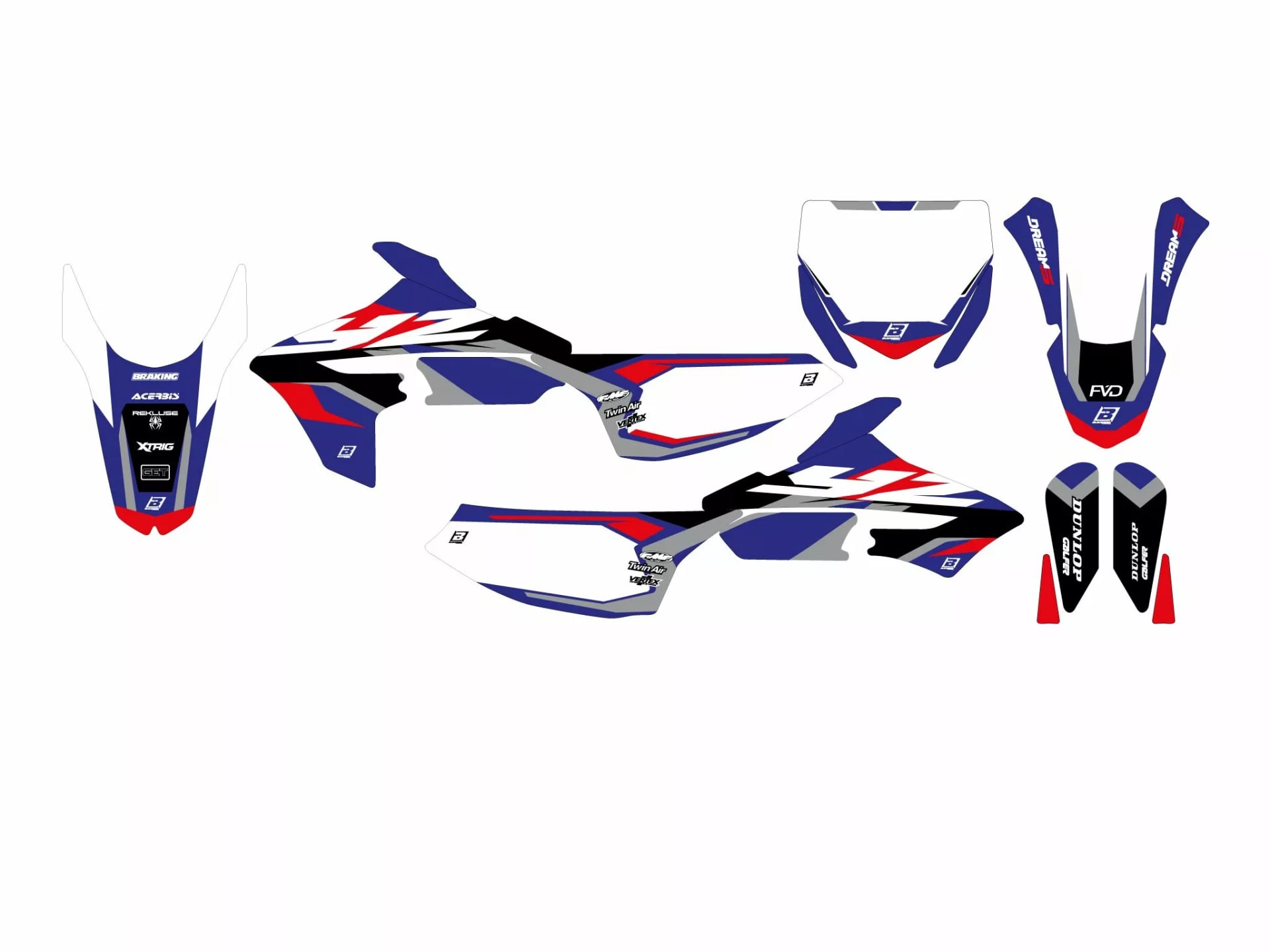 Blackbird Racing Dream 5 grafiksæt Yamaha YZ65 2019-... - Blackbird
