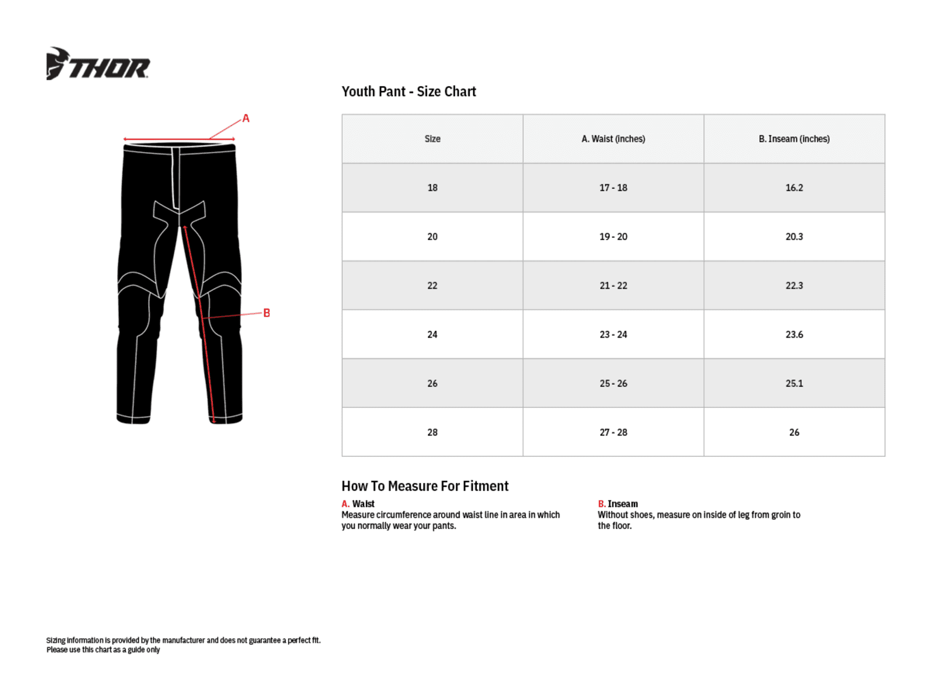 Thor Youth bukser - Pulse tactic red - Thor