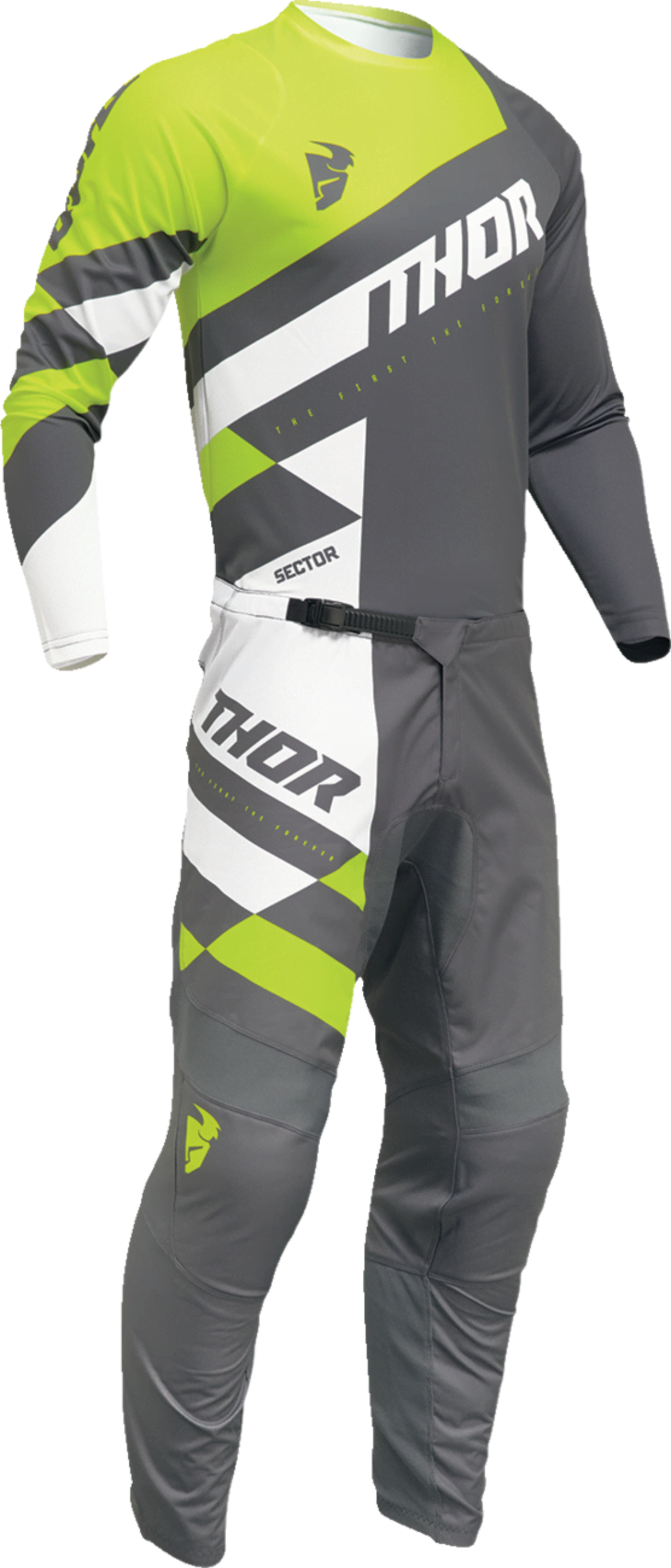 Thor trøje - Sector checker charcoal/acid - Thor
