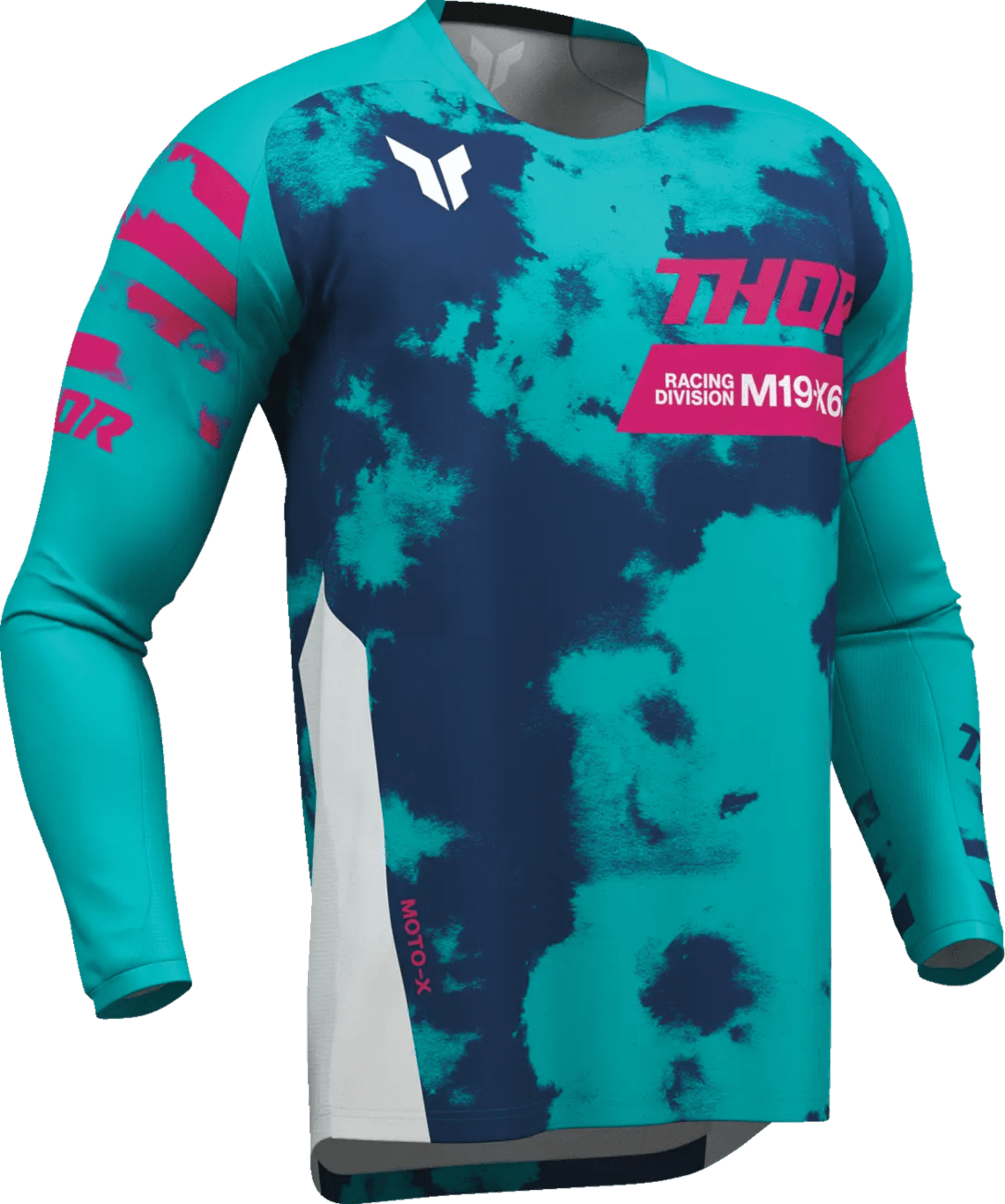 Maillot Thor Launchmode Bleach - Blanc/Aqua - Thor - Motocross Parts