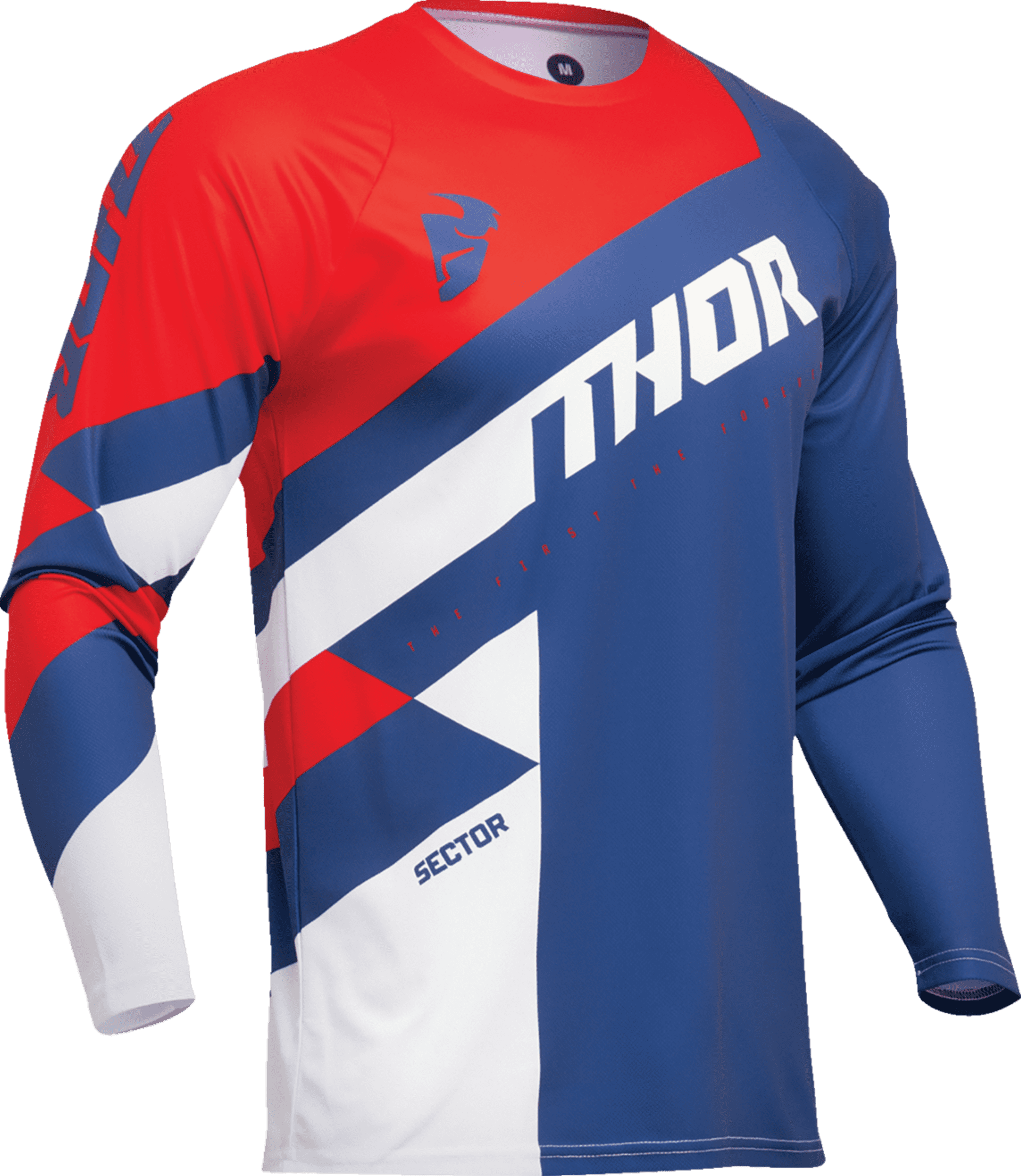 Thor Youth trøje - Secteur à carreaux bleu marine/rouge - Thor - Motocross Parts