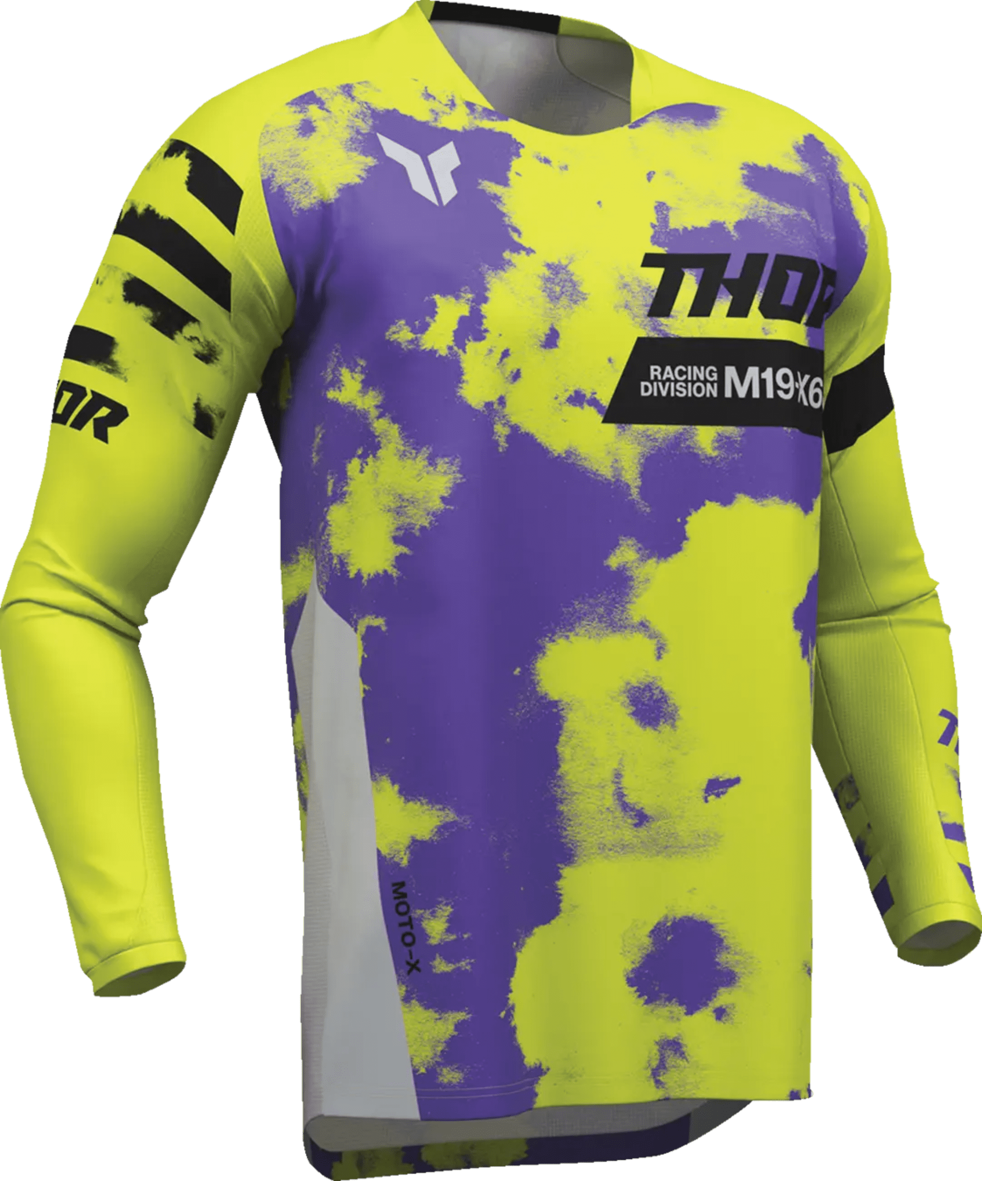Thor Youth Launchmode Bleach Jersey - Gray/Acid - Thor - Motocross Parts