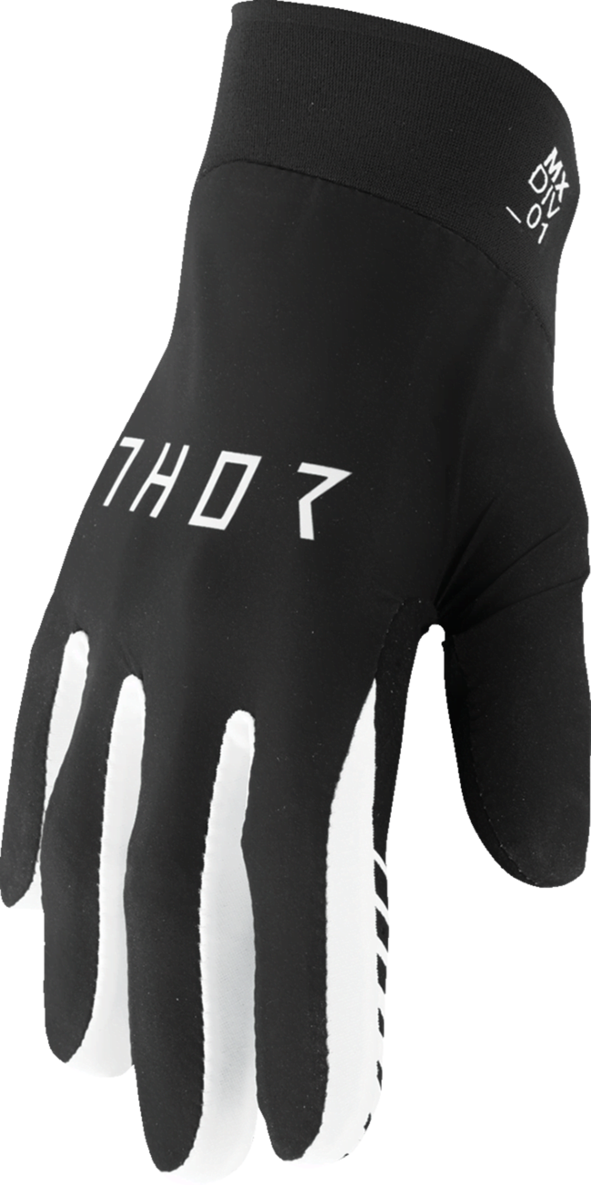 Thor handsker - Agile solid sort/hvid - Thor - Motocross Parts