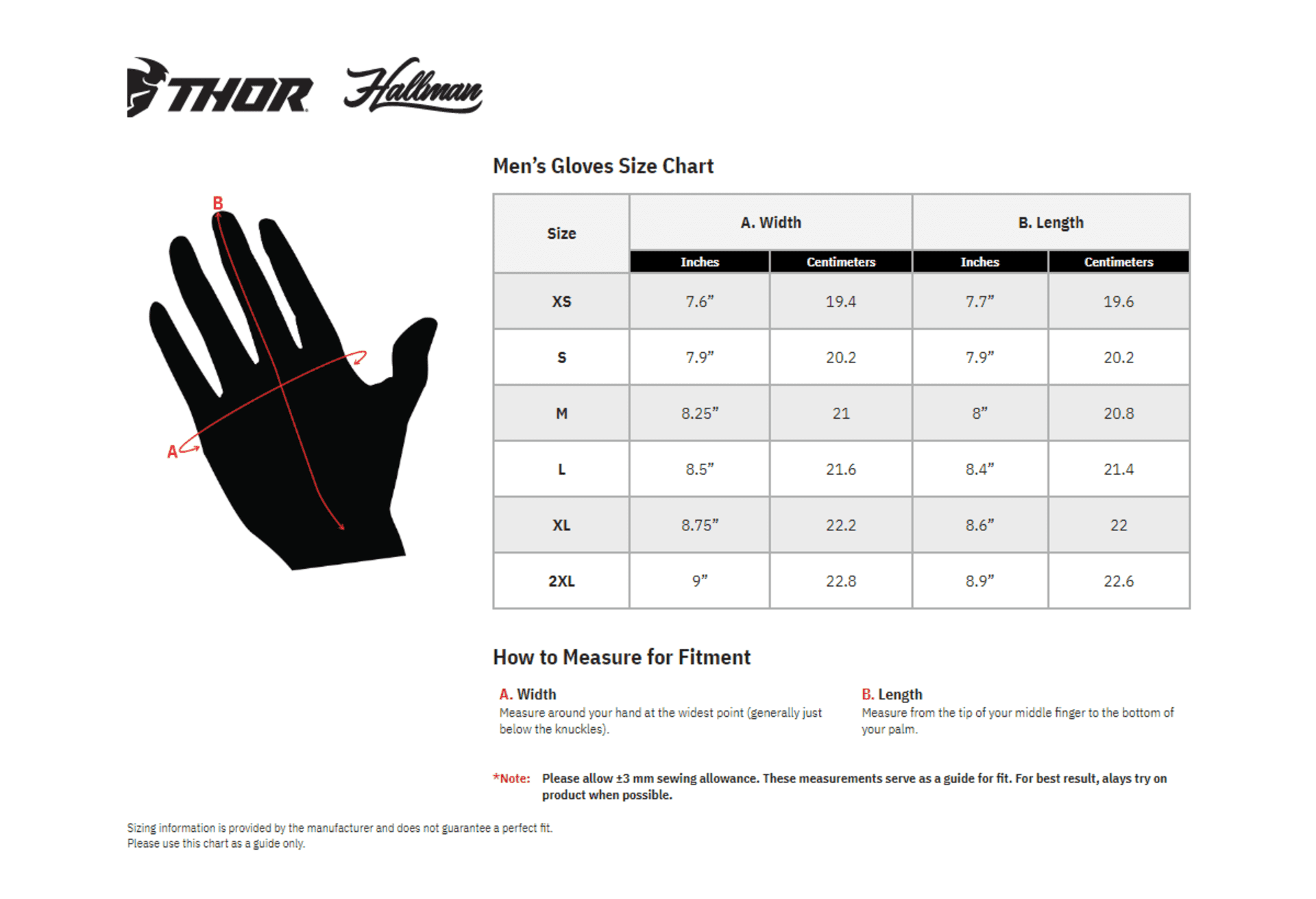 Thor handsker - Agile solid sort/hvid - Thor