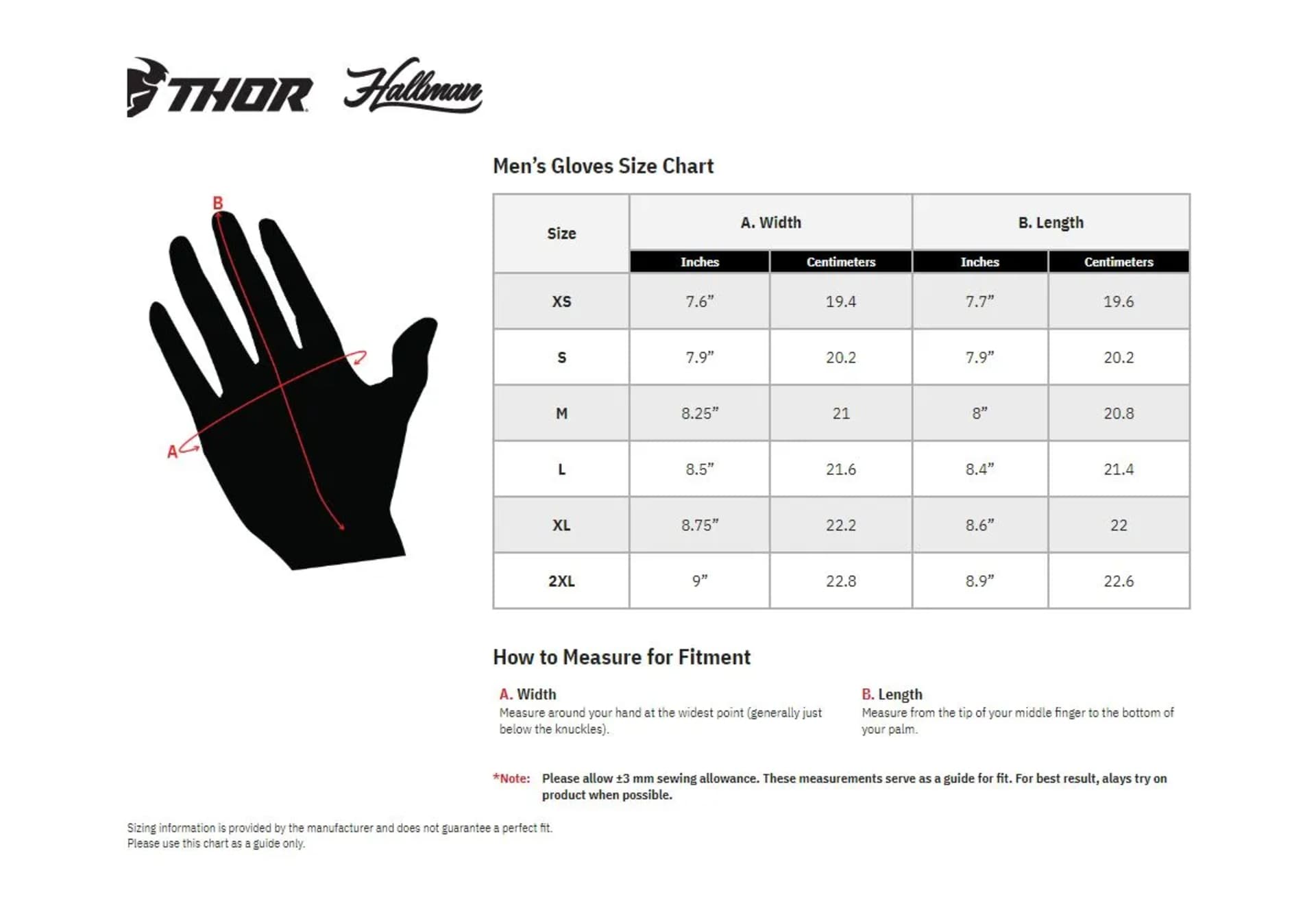 Thor Sportmode Iconic Handsker - Rød - Thor