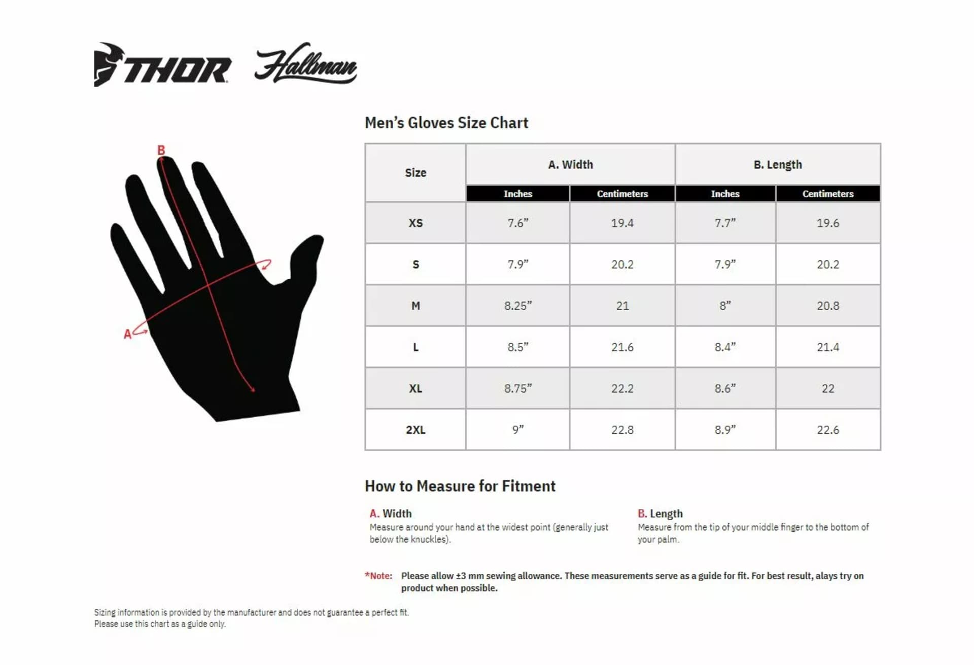 Thor SPORTMODE X-Ray Handsker - schwarz - Thor