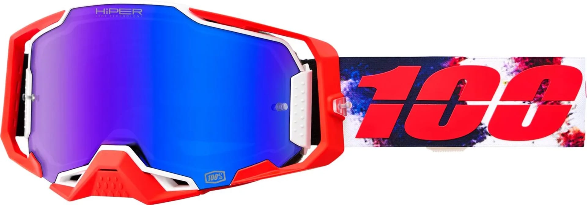 100% Armega Schwimmbrille Hiper Morpho - Spiegel blau - 100% - Motocross Parts