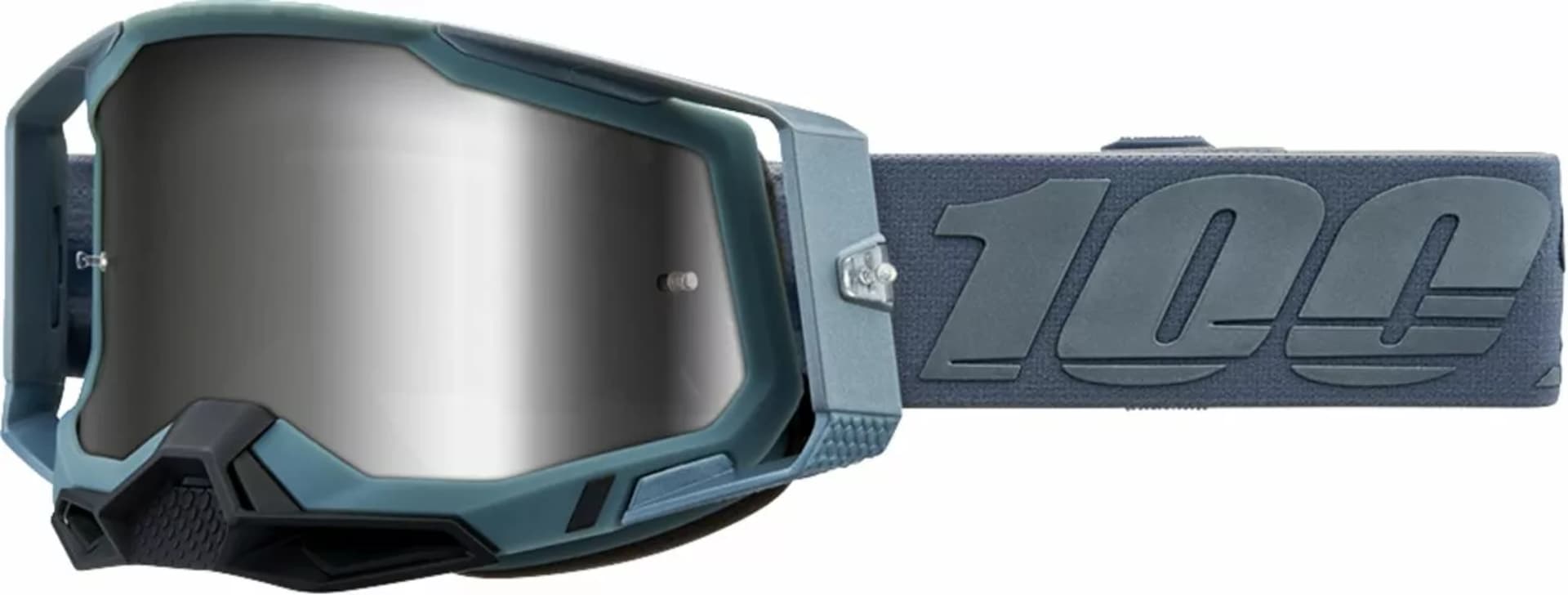 100% Racecraft 2 Schutzbrille Battleship / Mirror Silver - 100% - Motocross Parts