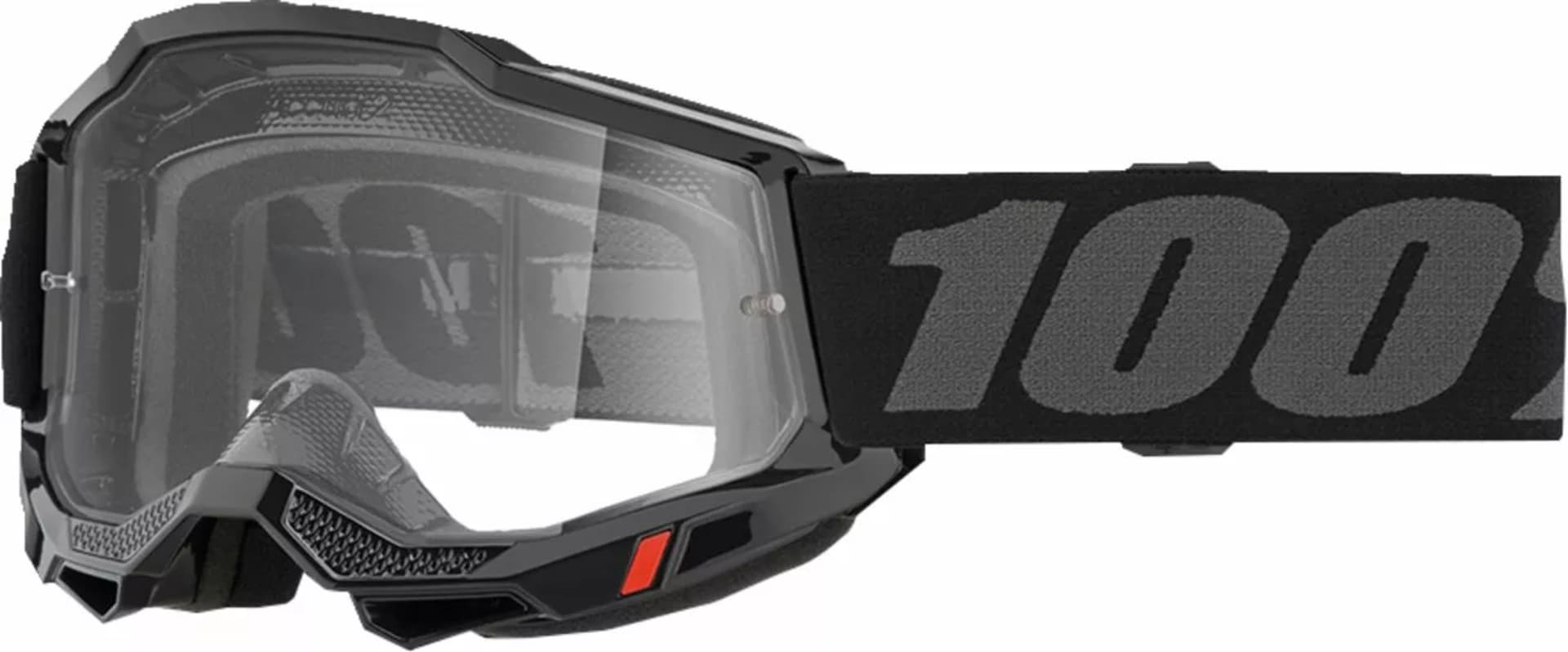 100% Accuri 2 OTG skyddsglasögon Svart/Klar - 100% - Motocross Parts