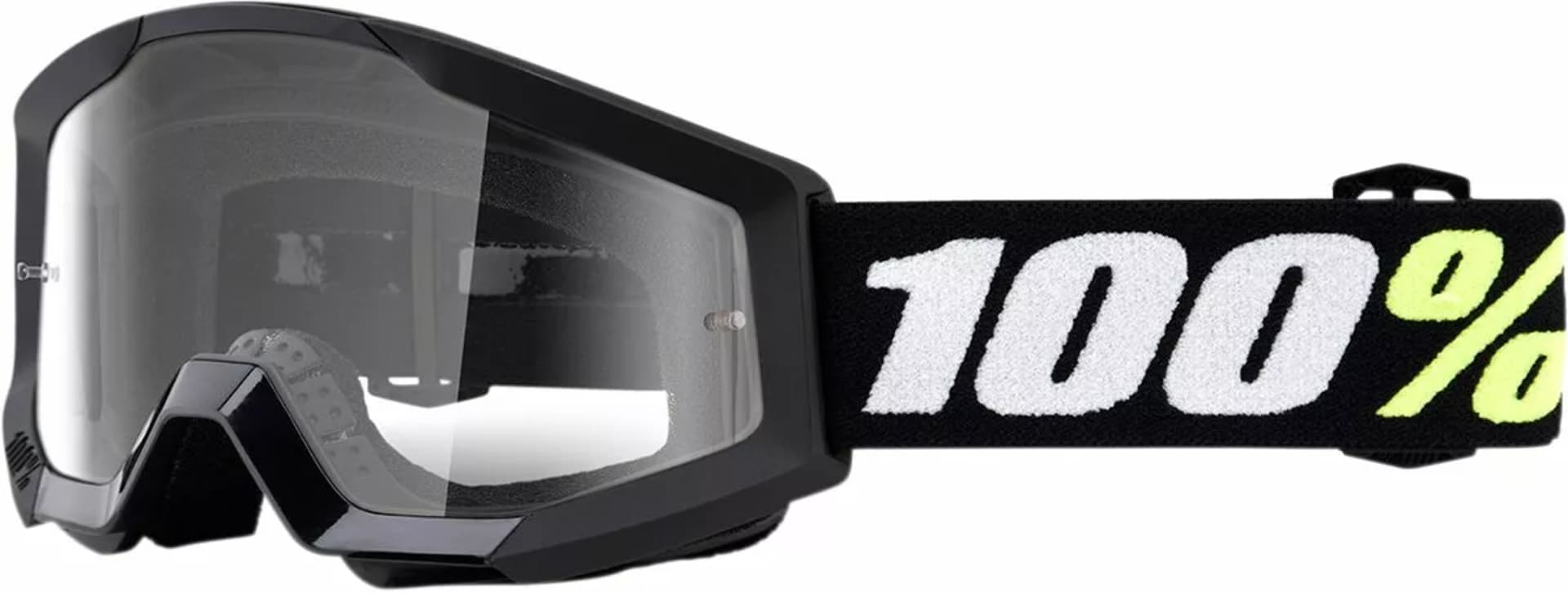 100% Strata Mini Goggles Schwarz / Klar - 100% - Motocross Parts
