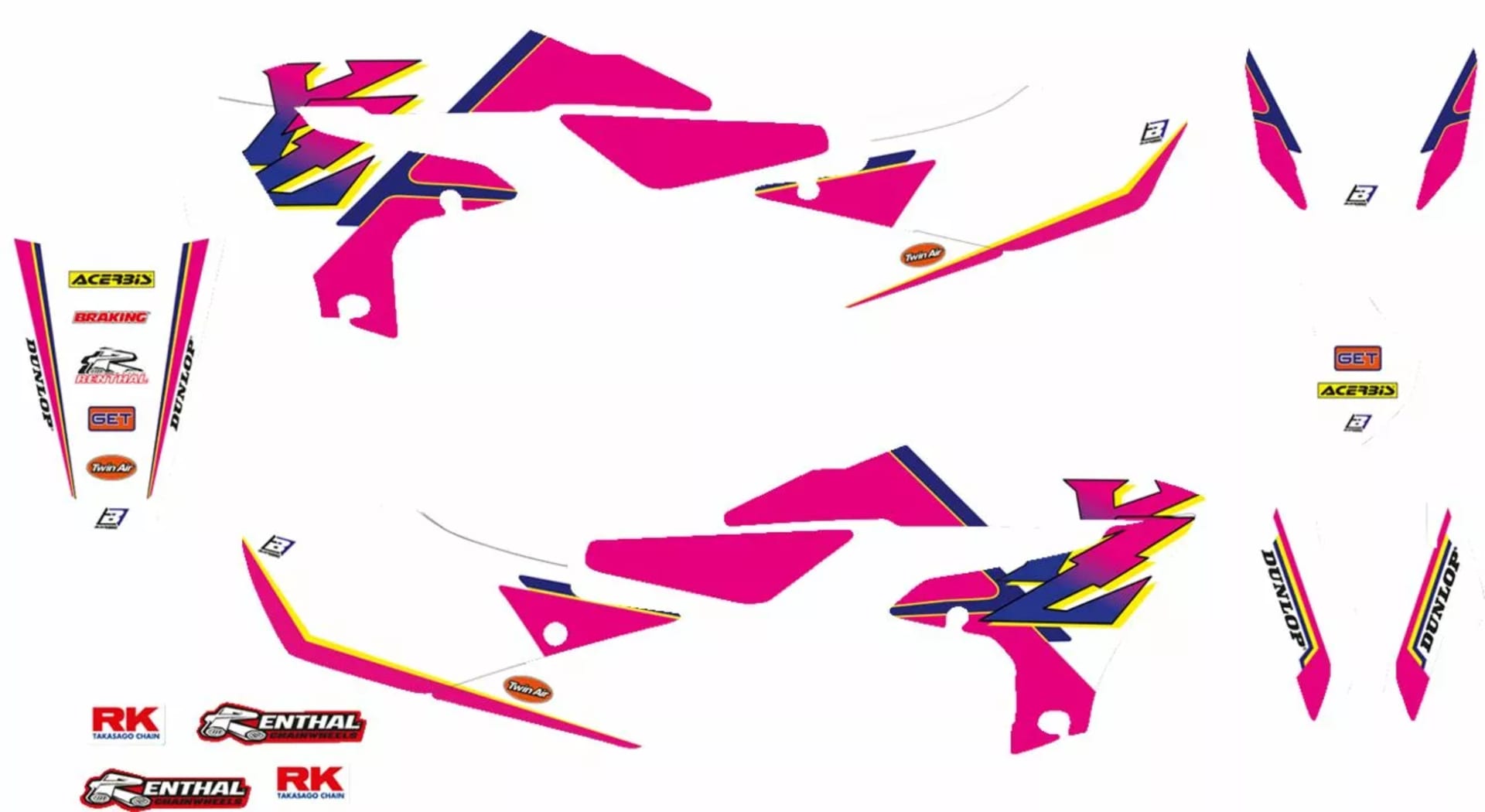 Blackbird Racing Grafik Kit Retro mit Sitzbezug Yamaha 2018-2023 - Blackbird