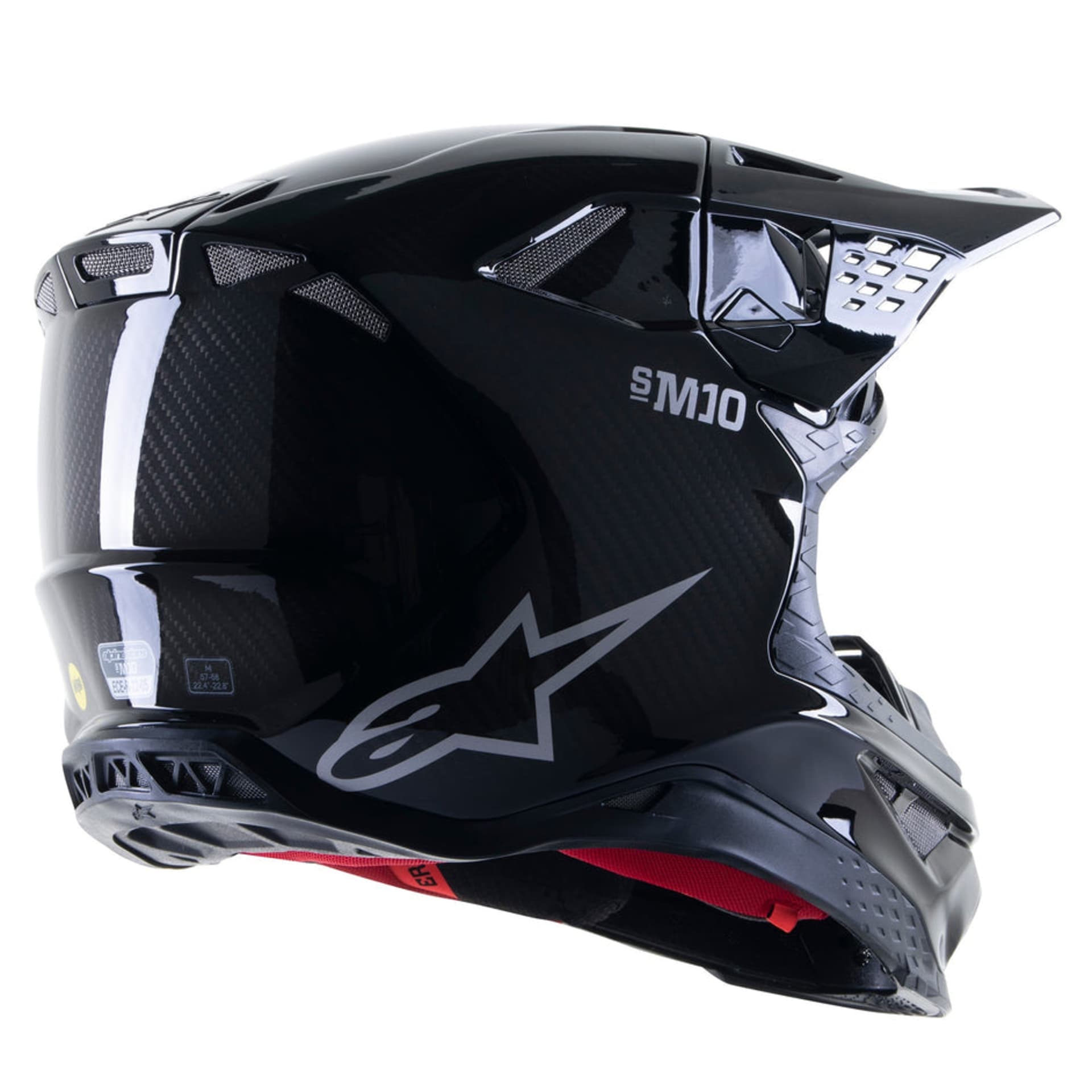 Casque Alpinestars SM10 - Solid black carbon - Alpinestars