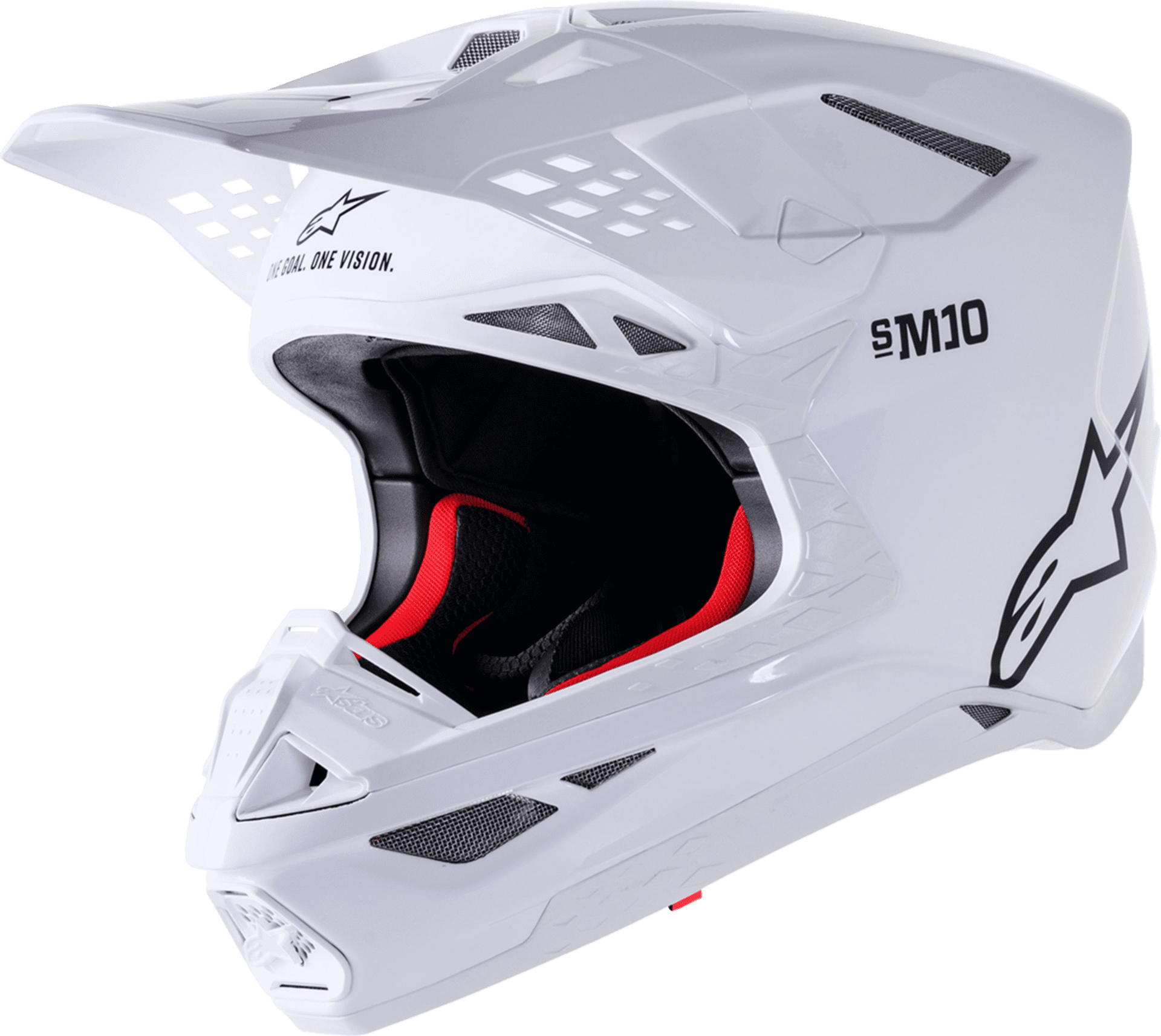 Alpinestars SM10 Helm - Festes Weiß - Alpinestars