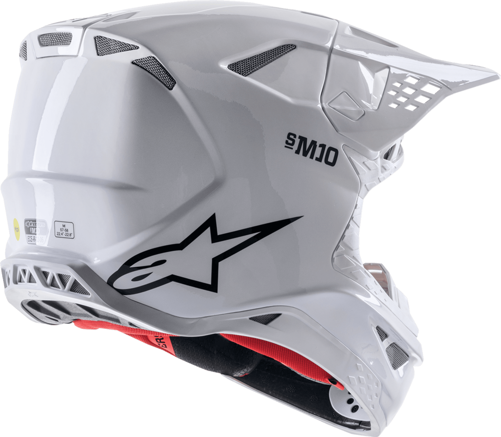 Alpinestars SM10 Hjelm - Solid white - Alpinestars