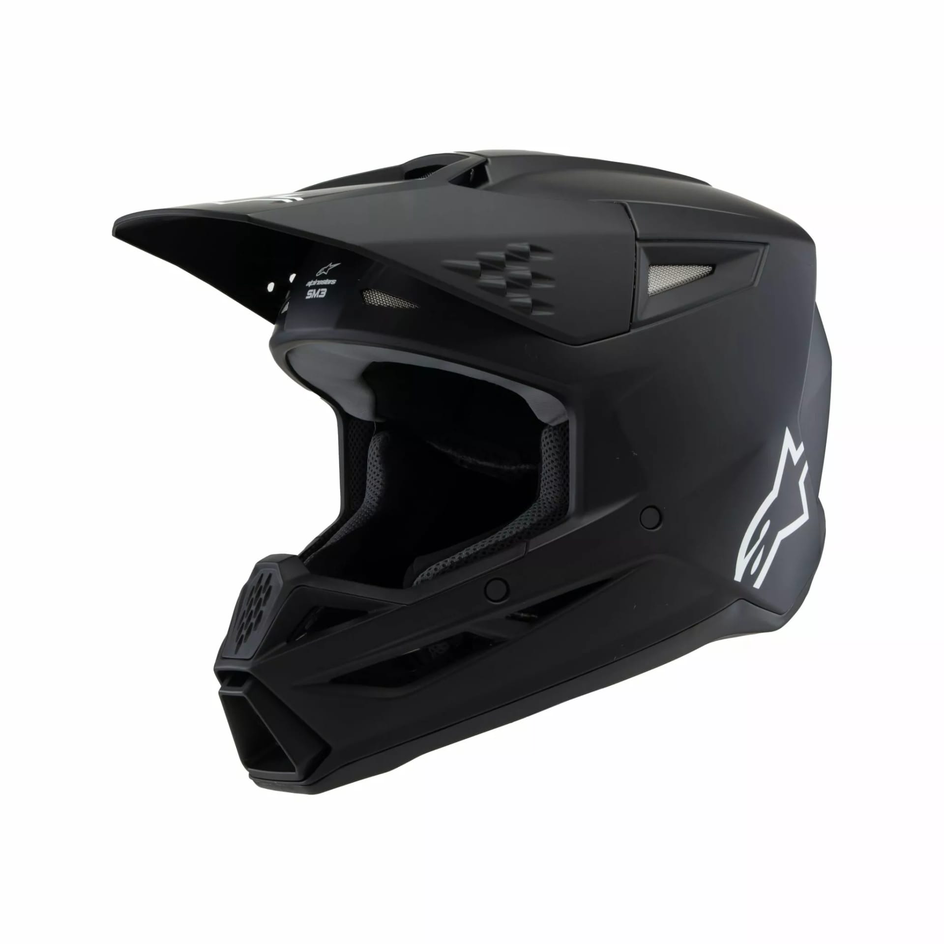 Alpinestars SM3 Børnehjelm - Solide Sorte - Alpinestars - Motocross Parts