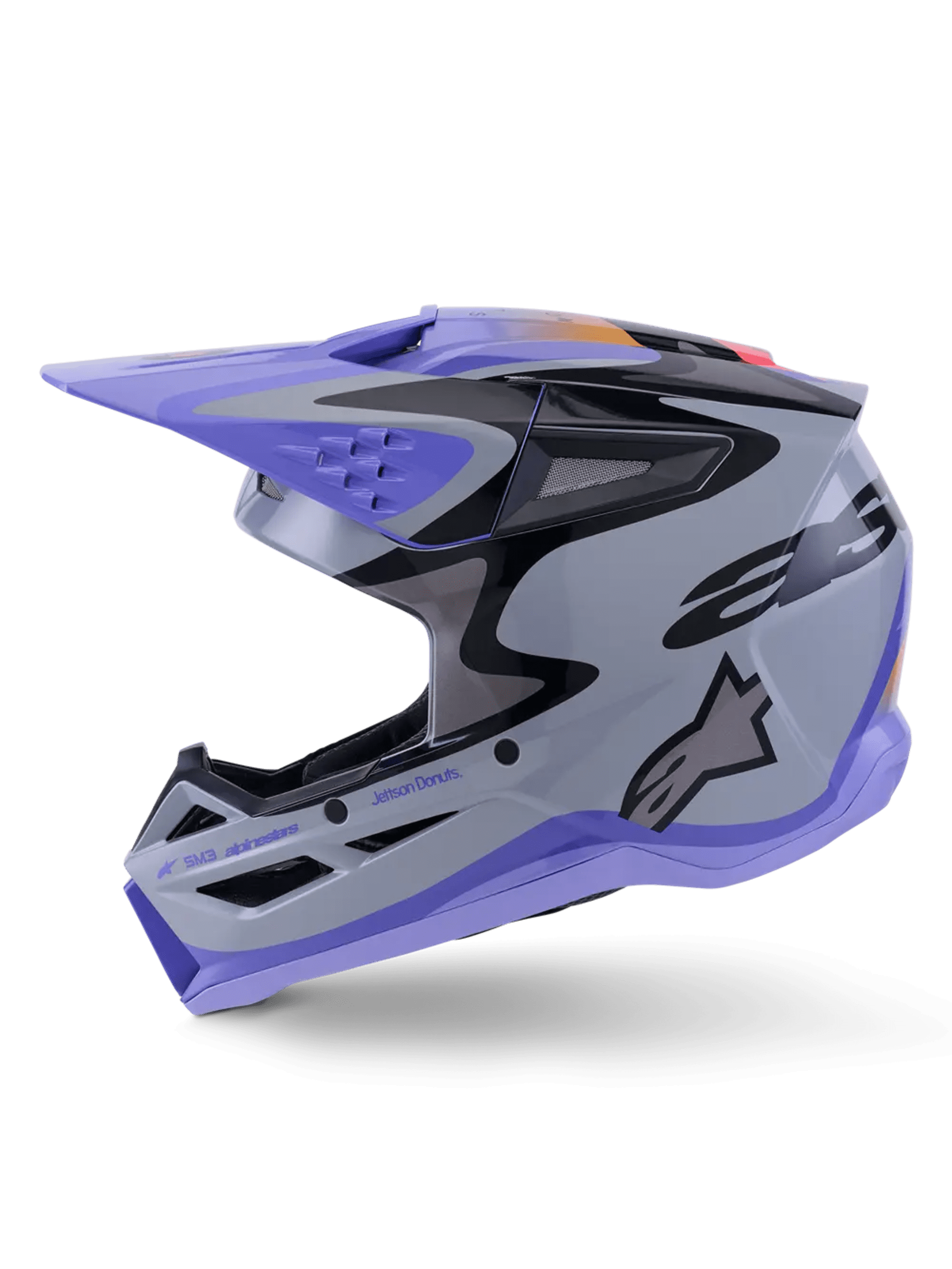 Alpinestars SM3 Jettson Hjälm - Grå/Lila - Alpinestars