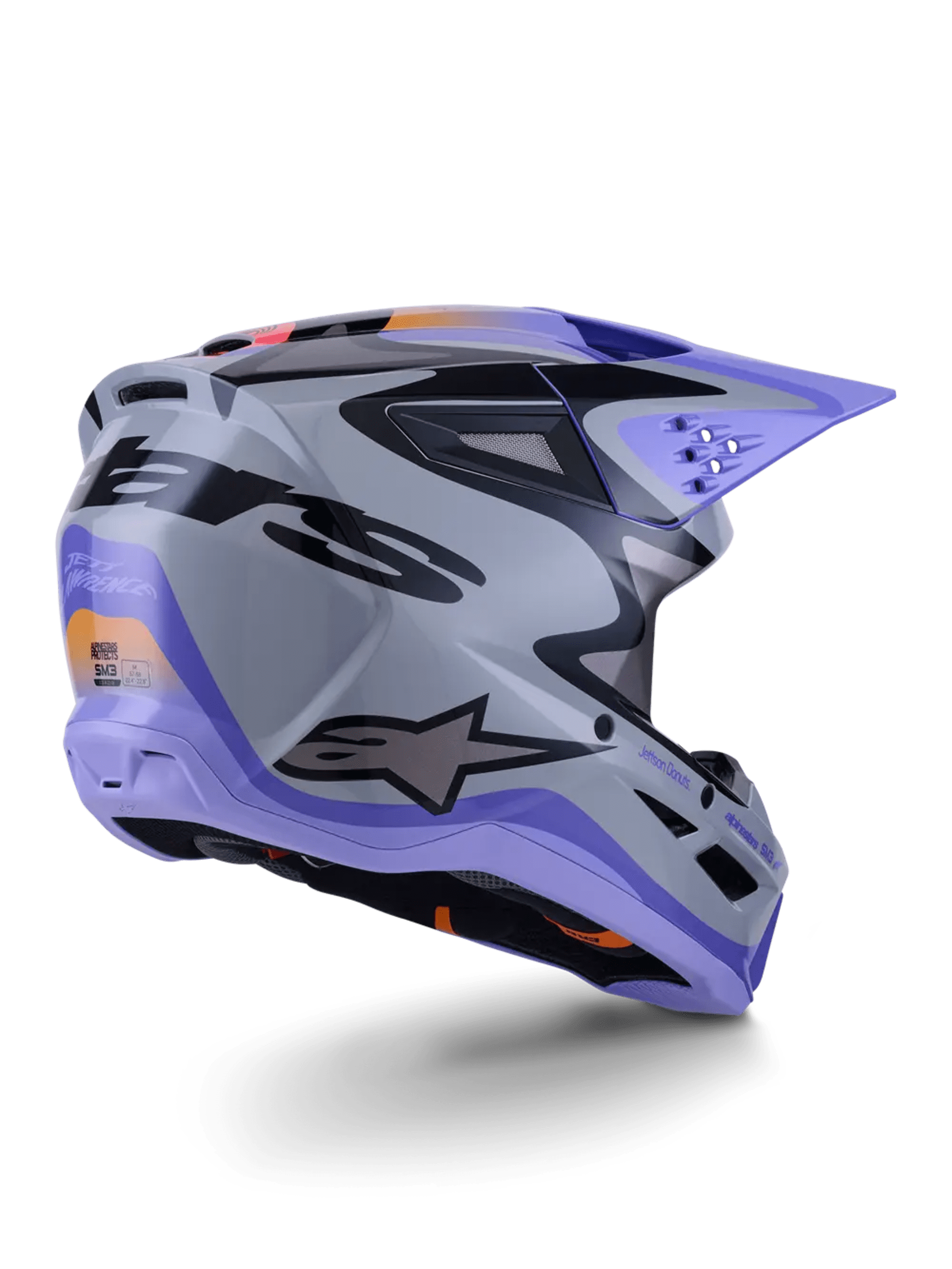 Alpinestars SM3 Jettson Helmet - Gray/Purple - Alpinestars