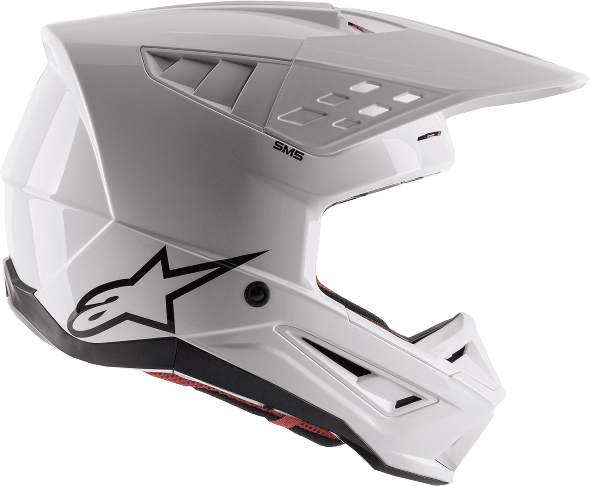 Alpinestars SM5 Helm - Festes Weiß - Alpinestars