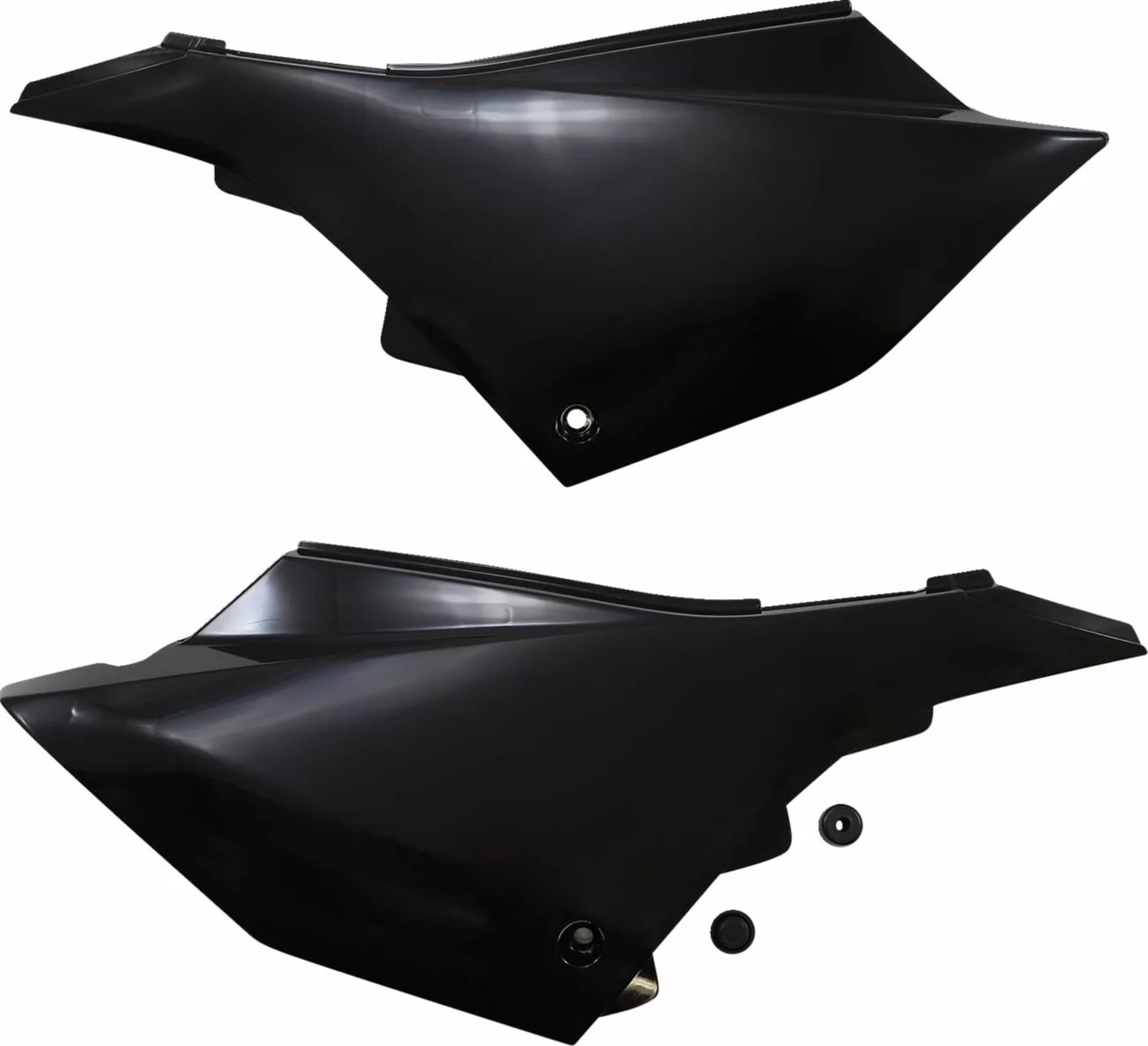Ufo udskiftningssidepaneler, sort, YZ125/250 22-... - UFO - Motocross Parts