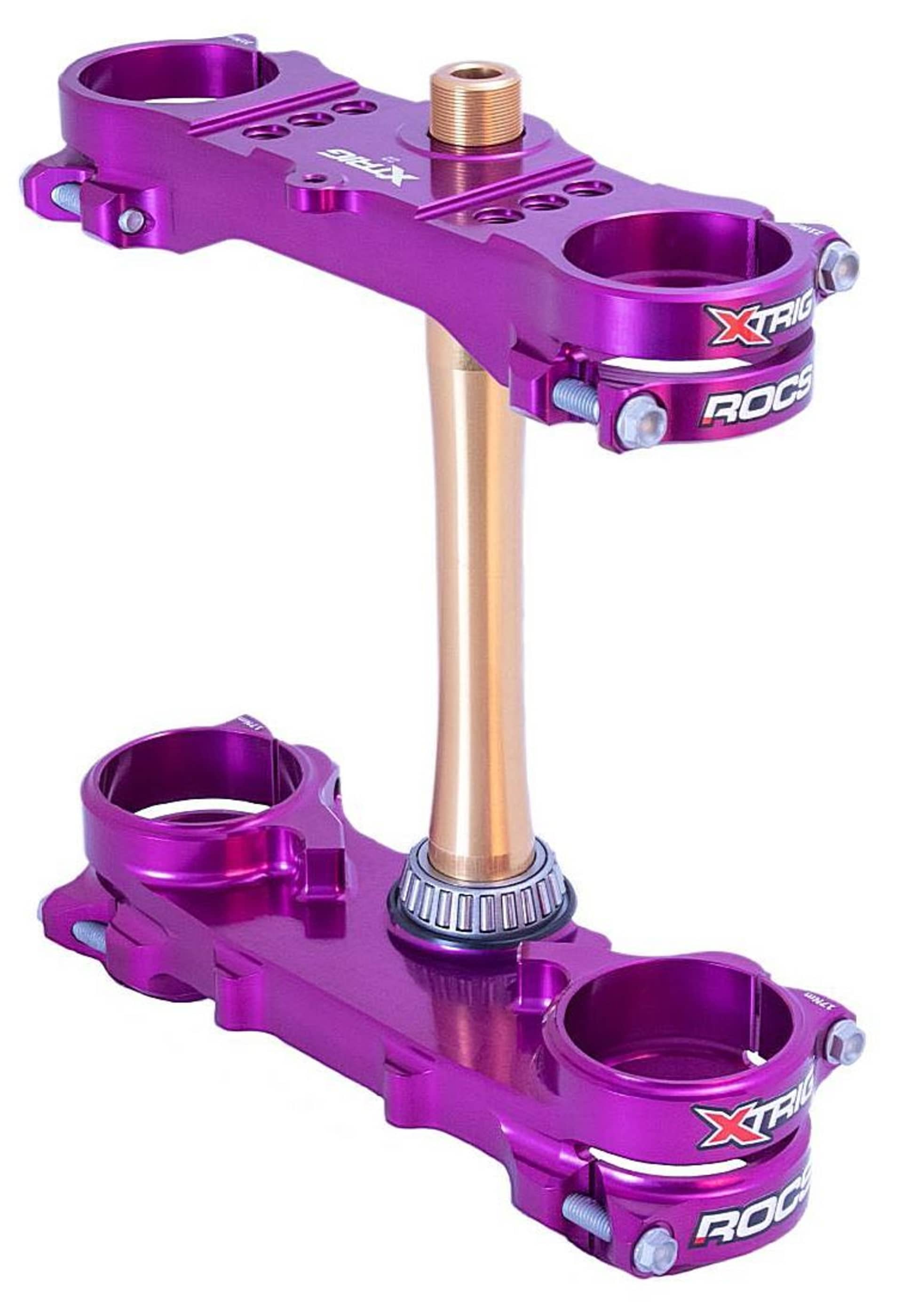 X-Trig ROCS trippelklämma - YZ450F 23-..., YZ250F 24-... Lila - X-Trig - Motocross Parts