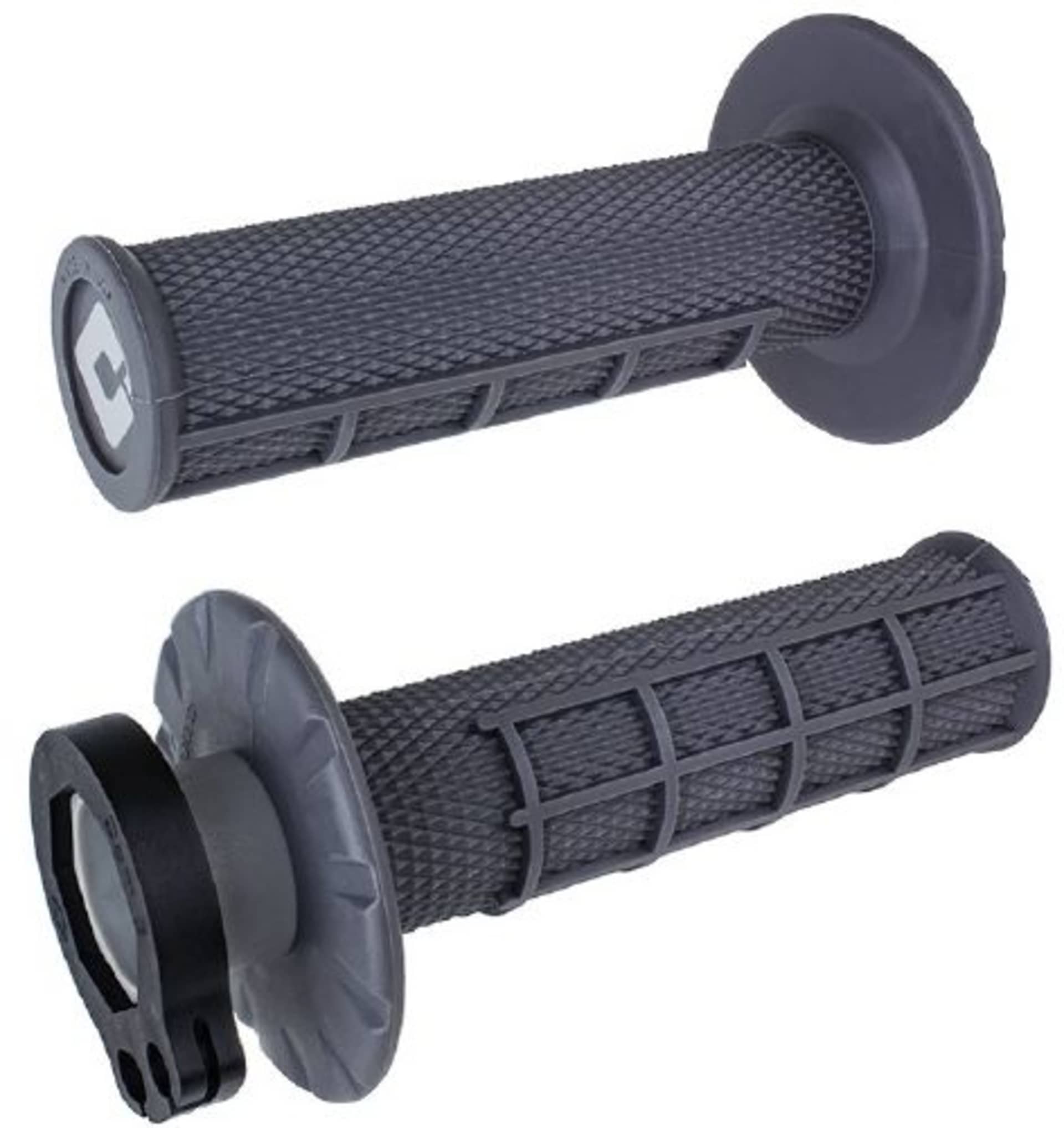 ODI Half Waffle MX Lock-On Grip Set 2 & 4 Stroke - Graphit ODI Half Waffle MX Lock-On Grip Set 2 & 4 Stroke - Graphit - ODI