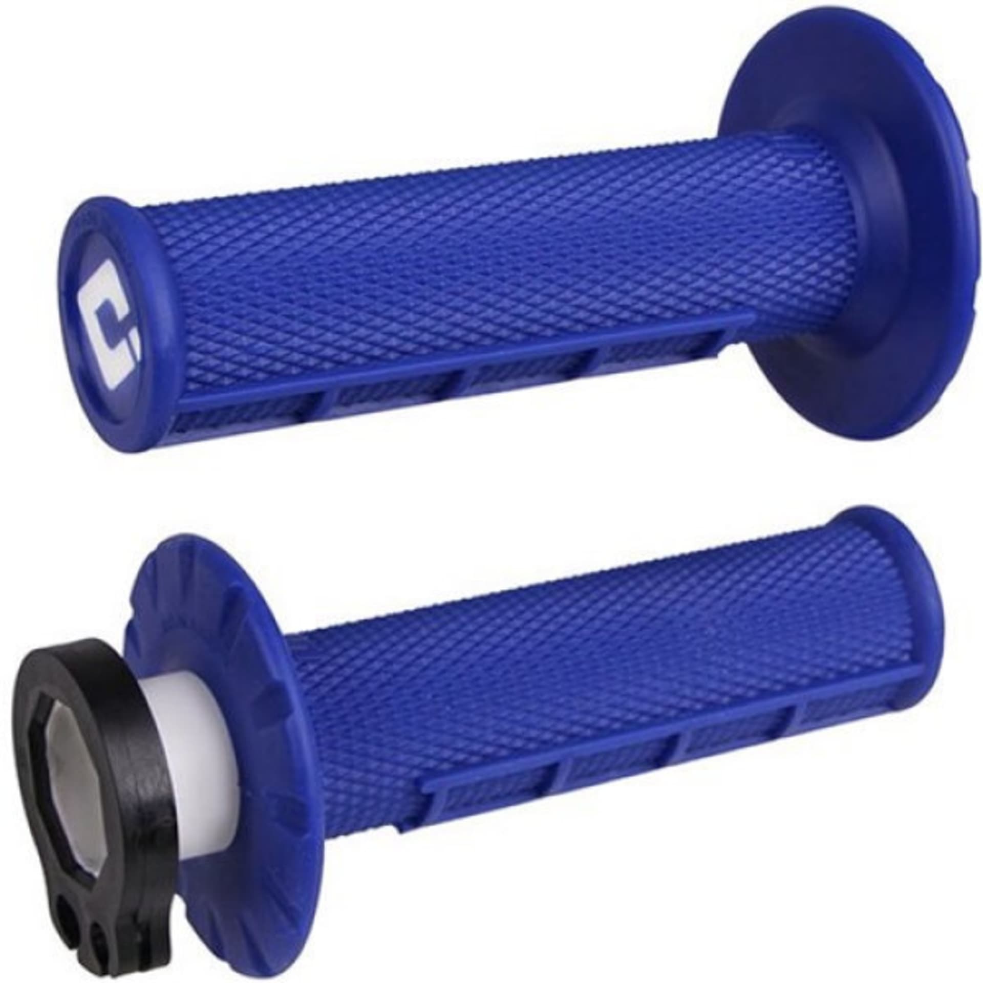 ODI Half Waffle MX Lock-On Grip Set 2 & 4 Stroke - Bleu - ODI - Motocross Parts