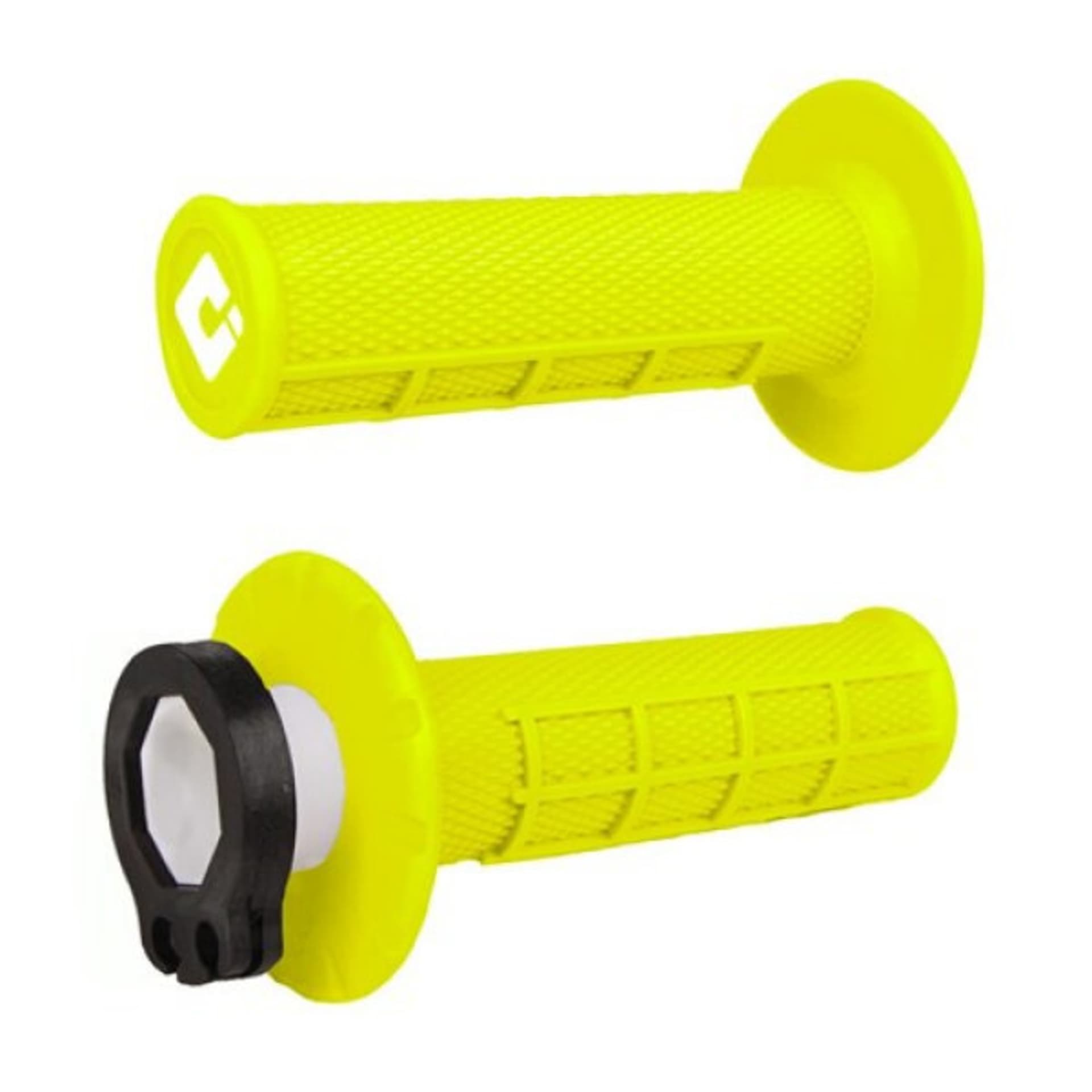 ODI Half Waffle MX Lock-On Grip Set 2 & 4 Stroke - Jaune - ODI - Motocross Parts