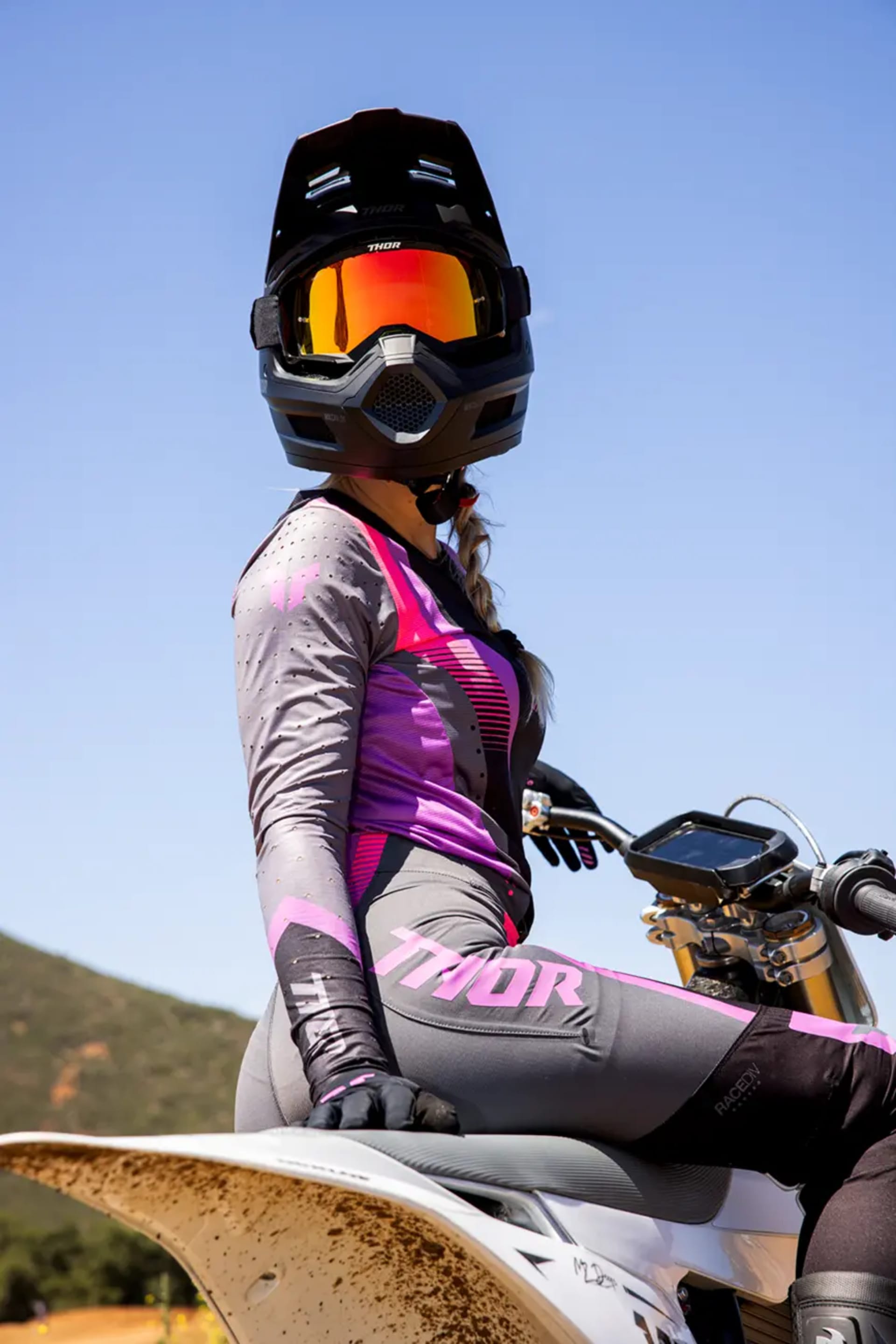 Thor Women Sportmode Glove - Iconic Black/Orchid - Thor