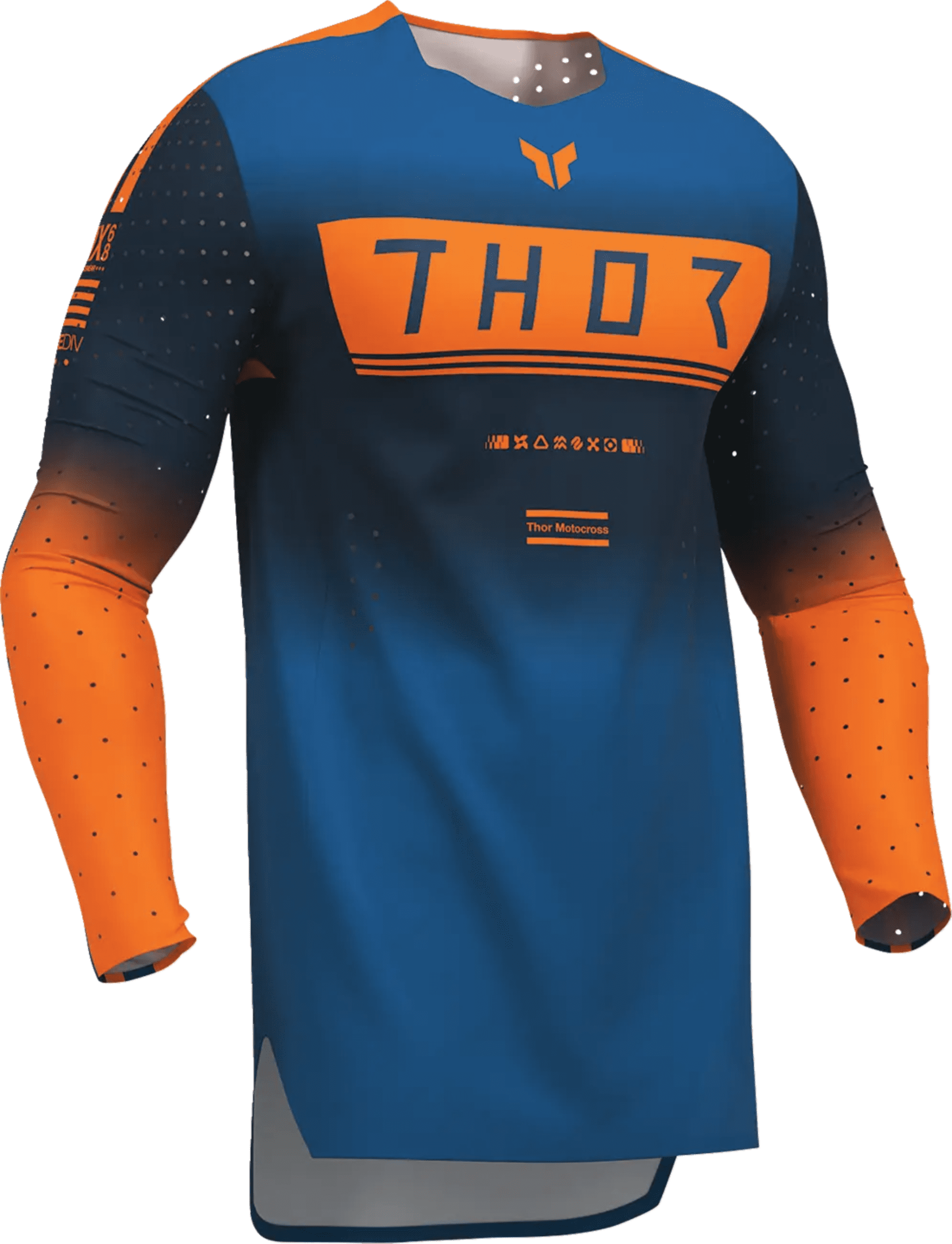 Thor Sportmode Jersey - Geo Midnight/Blå - Thor - Motocross Parts